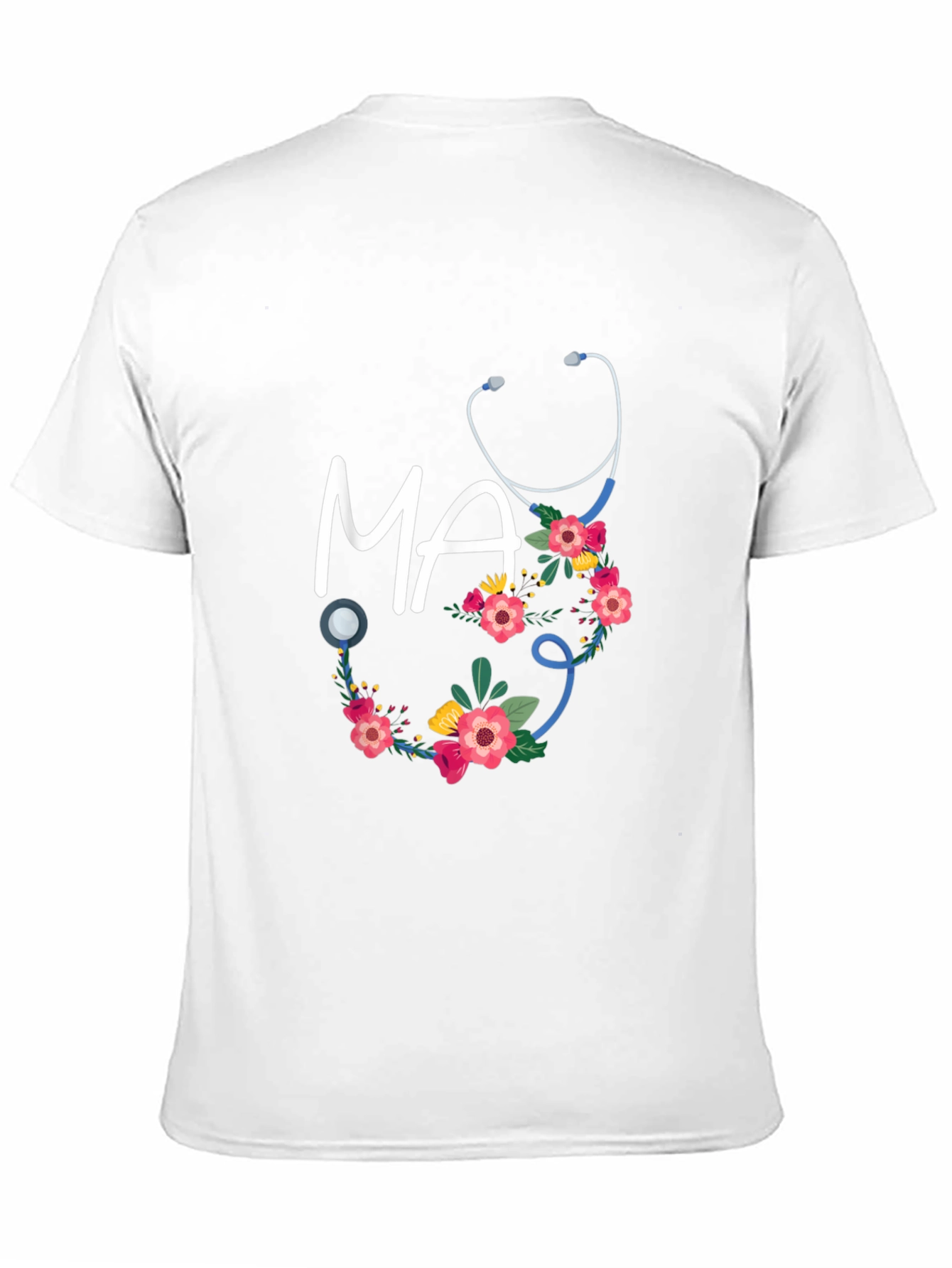 Floral MA Stethoscope T-Shirt