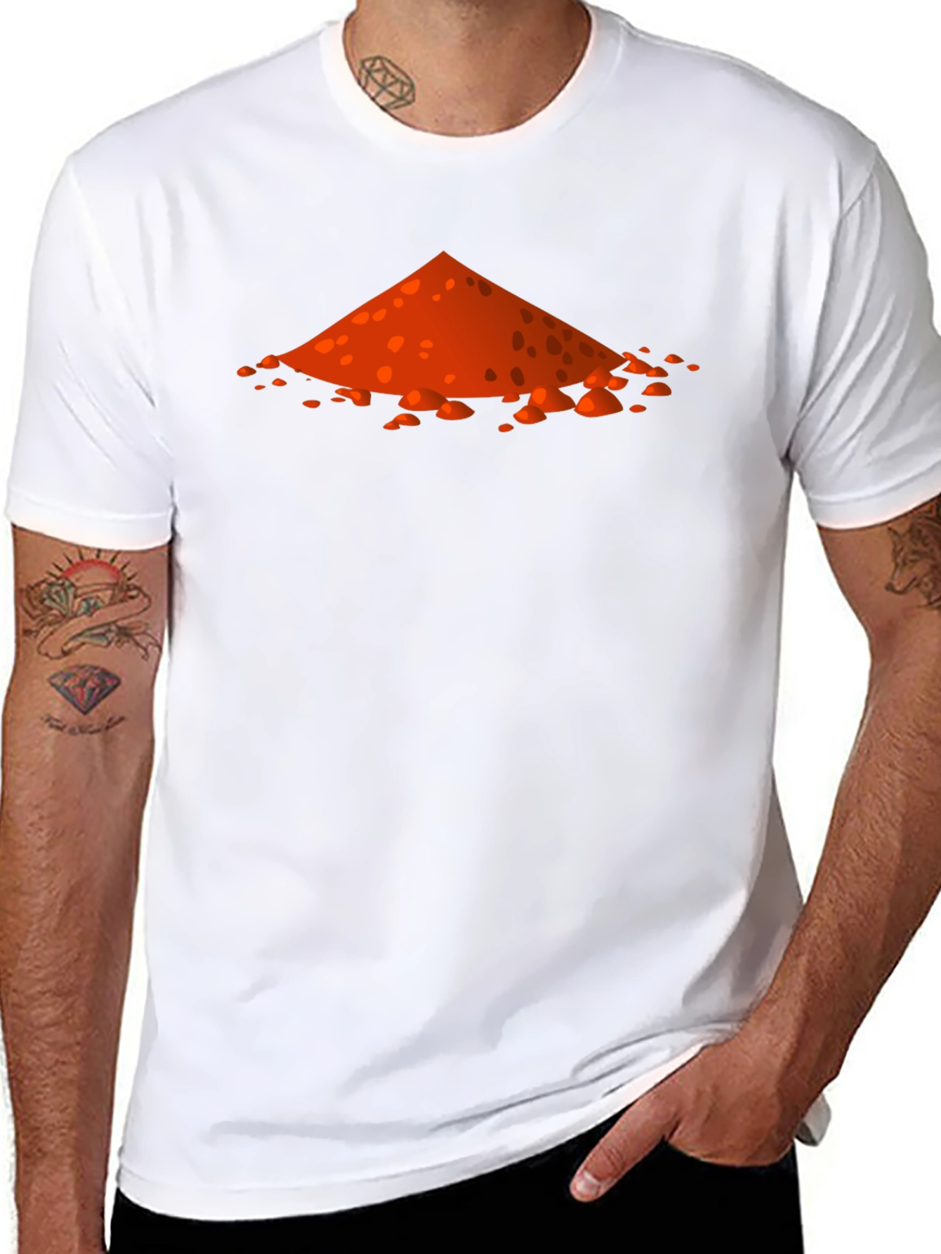 Red Sand Graphic Black T-Shirt