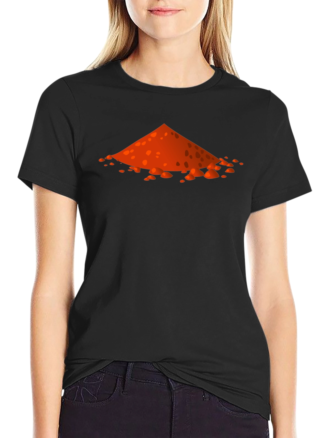 Red Sand Graphic Black T-Shirt