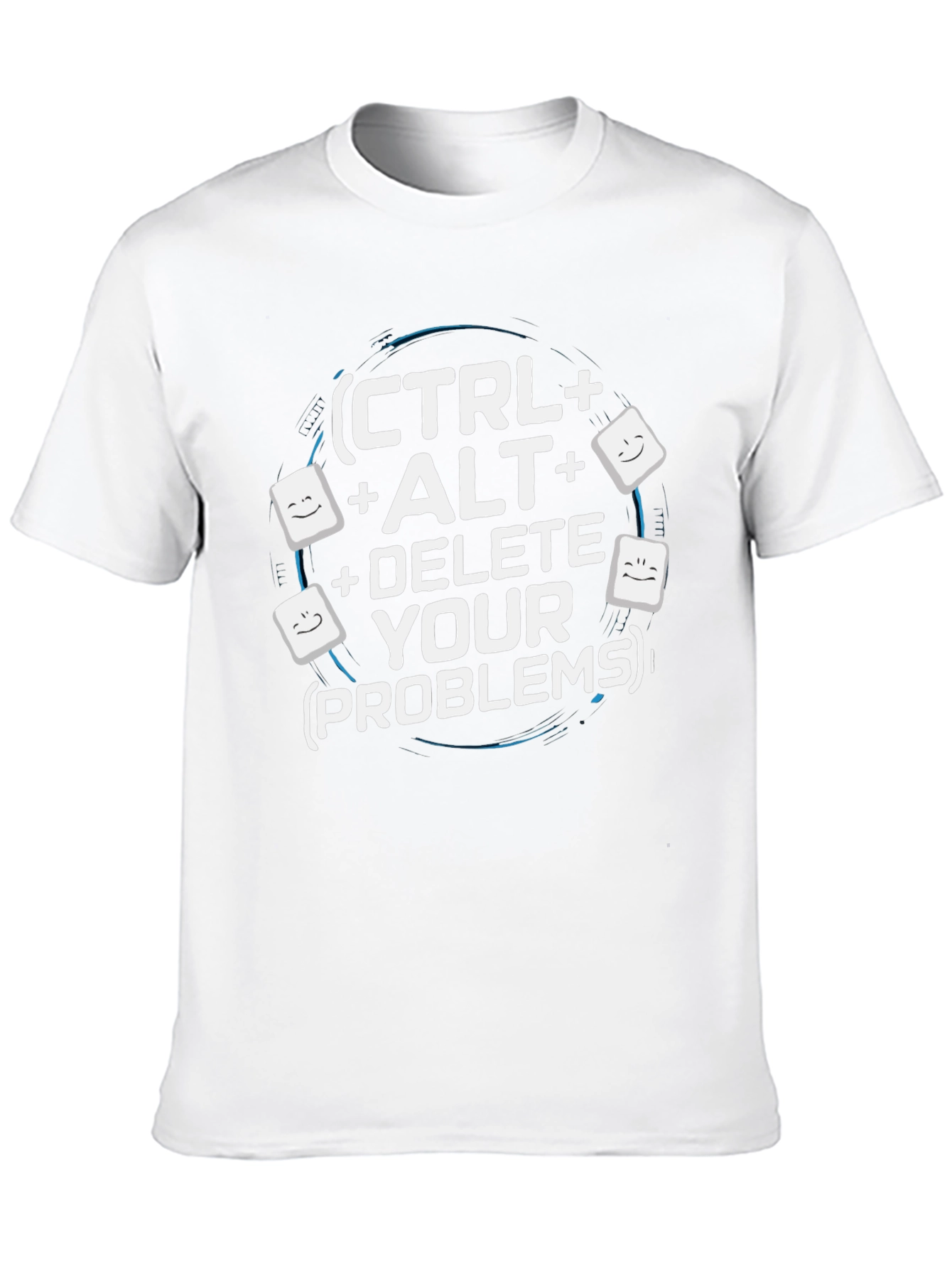 Ctrl+Alt+Delete Your Problems Black T-Shirt