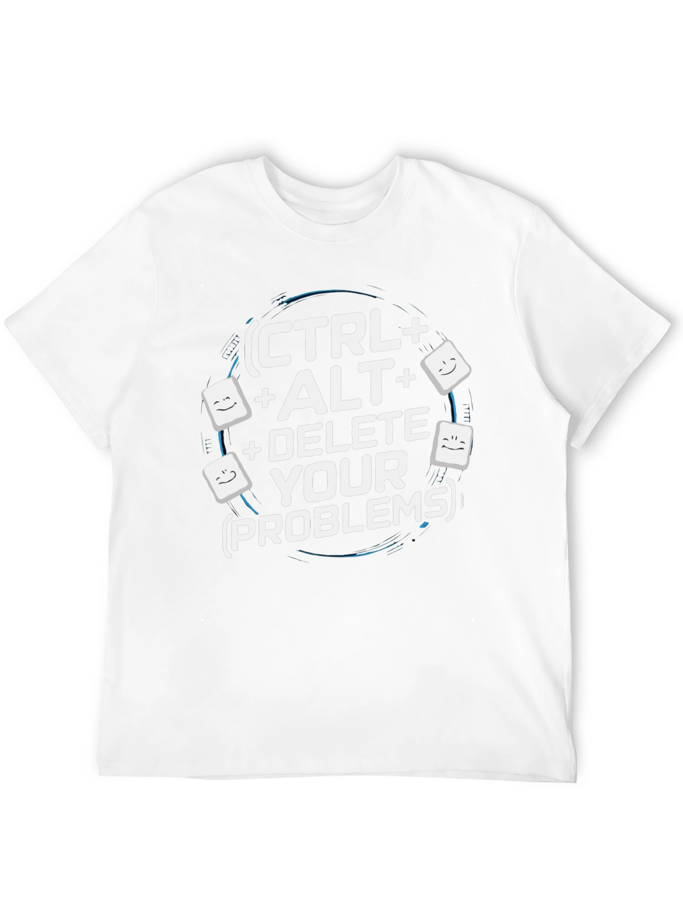Ctrl+Alt+Delete Your Problems Black T-Shirt