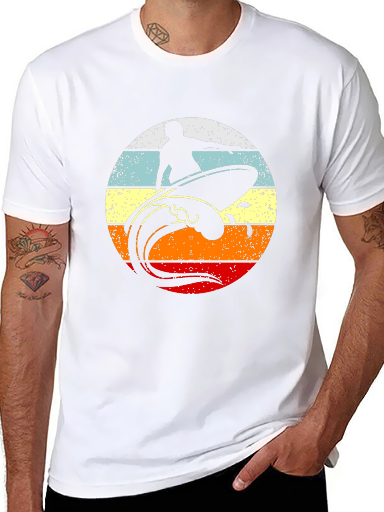 Retro Surfer Graphic T-Shirt
