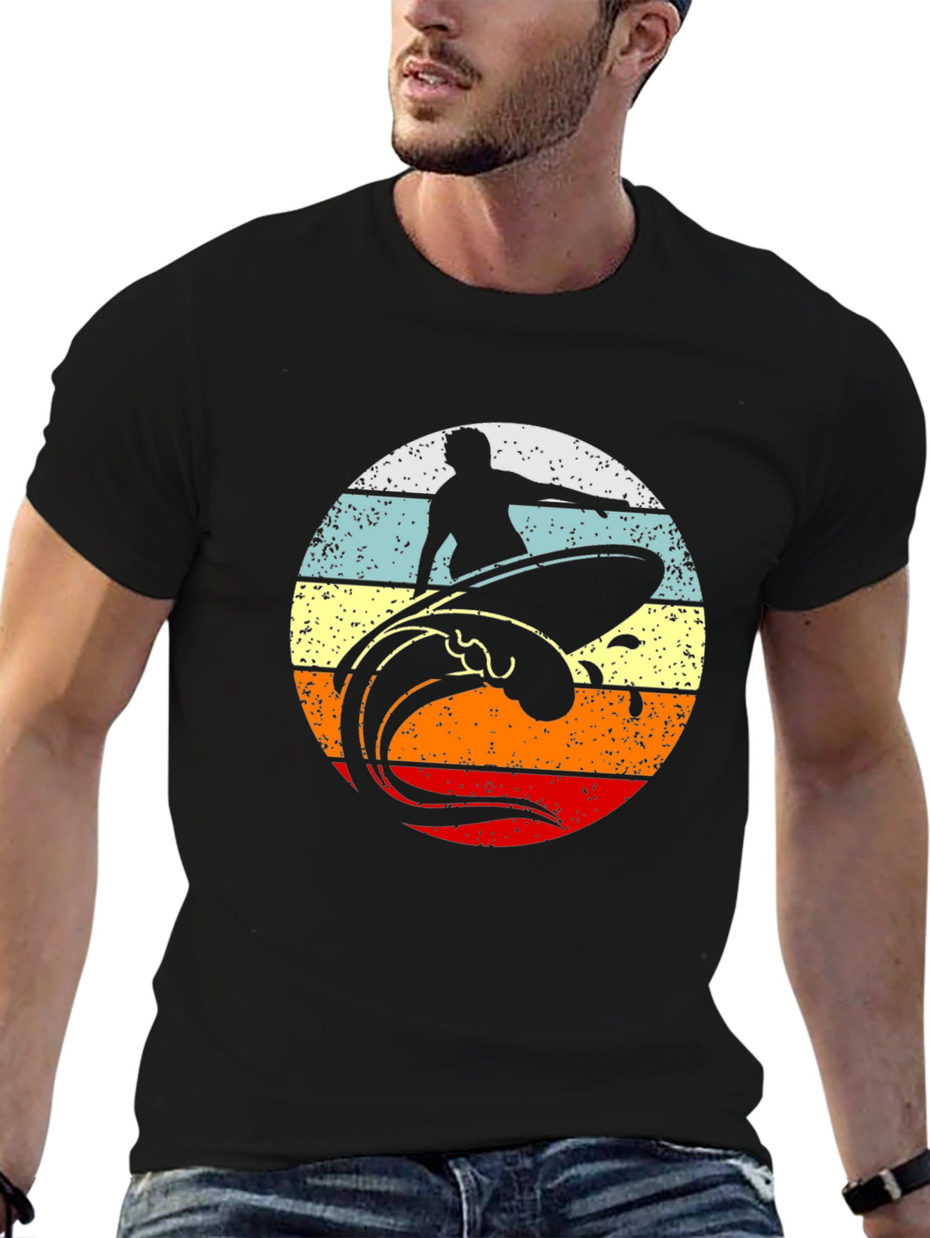 Retro Surfer Graphic T-Shirt