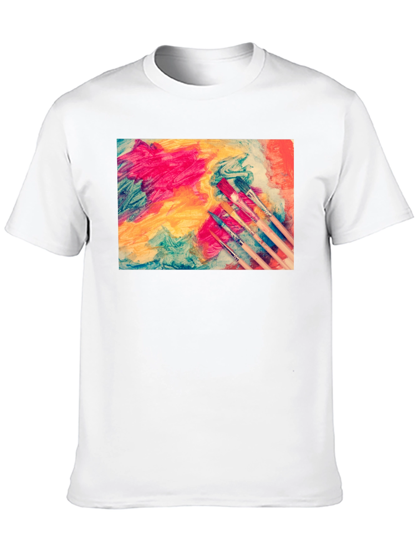 Abstract Art Paintbrush Graphic T-Shirt
