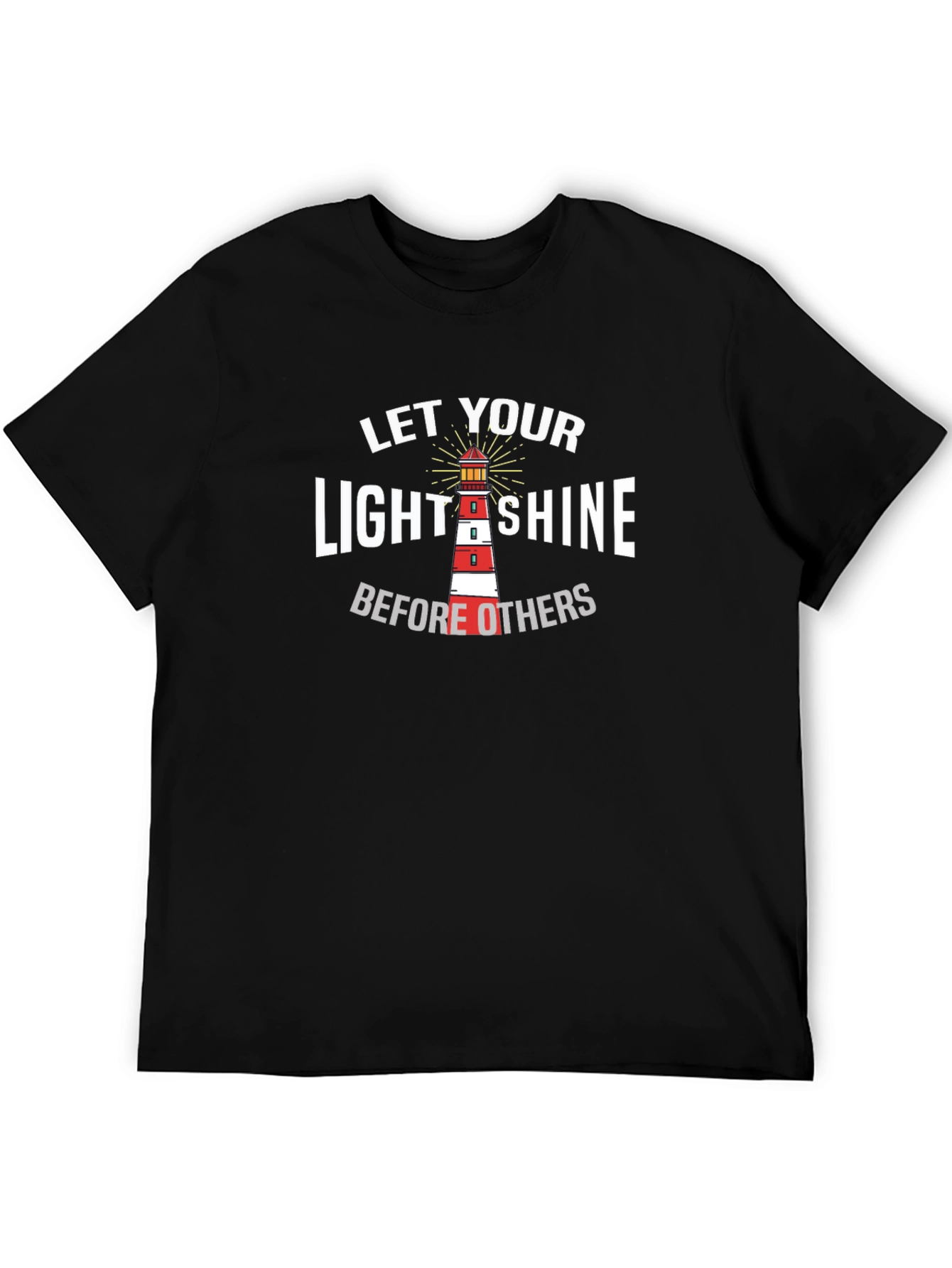 Let Your Light Shine Black Graphic Tee