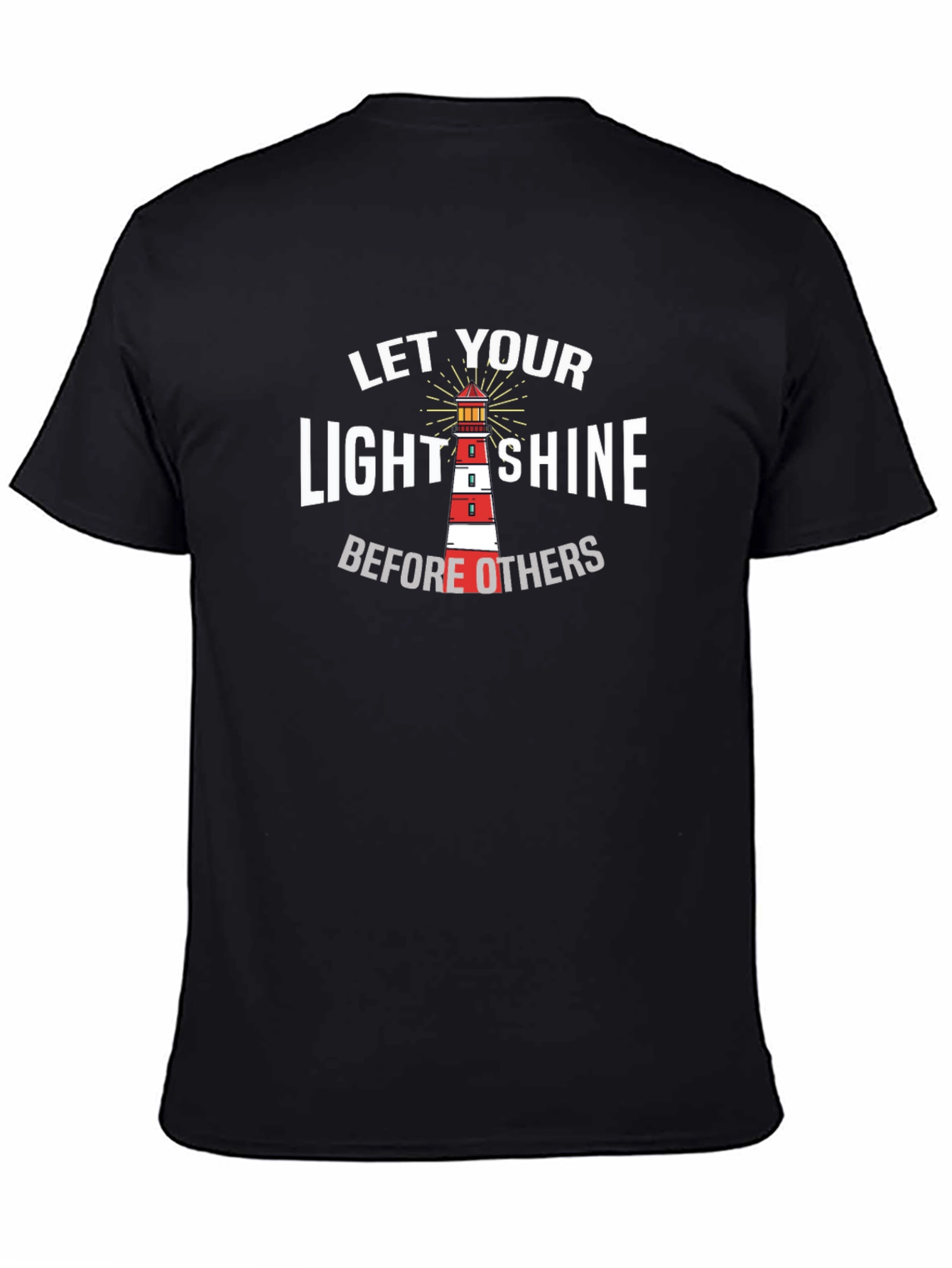 Let Your Light Shine Black Graphic Tee