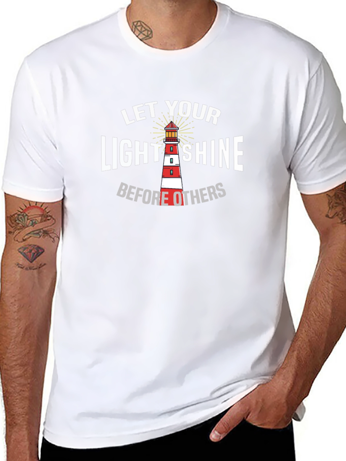Let Your Light Shine Black Graphic Tee