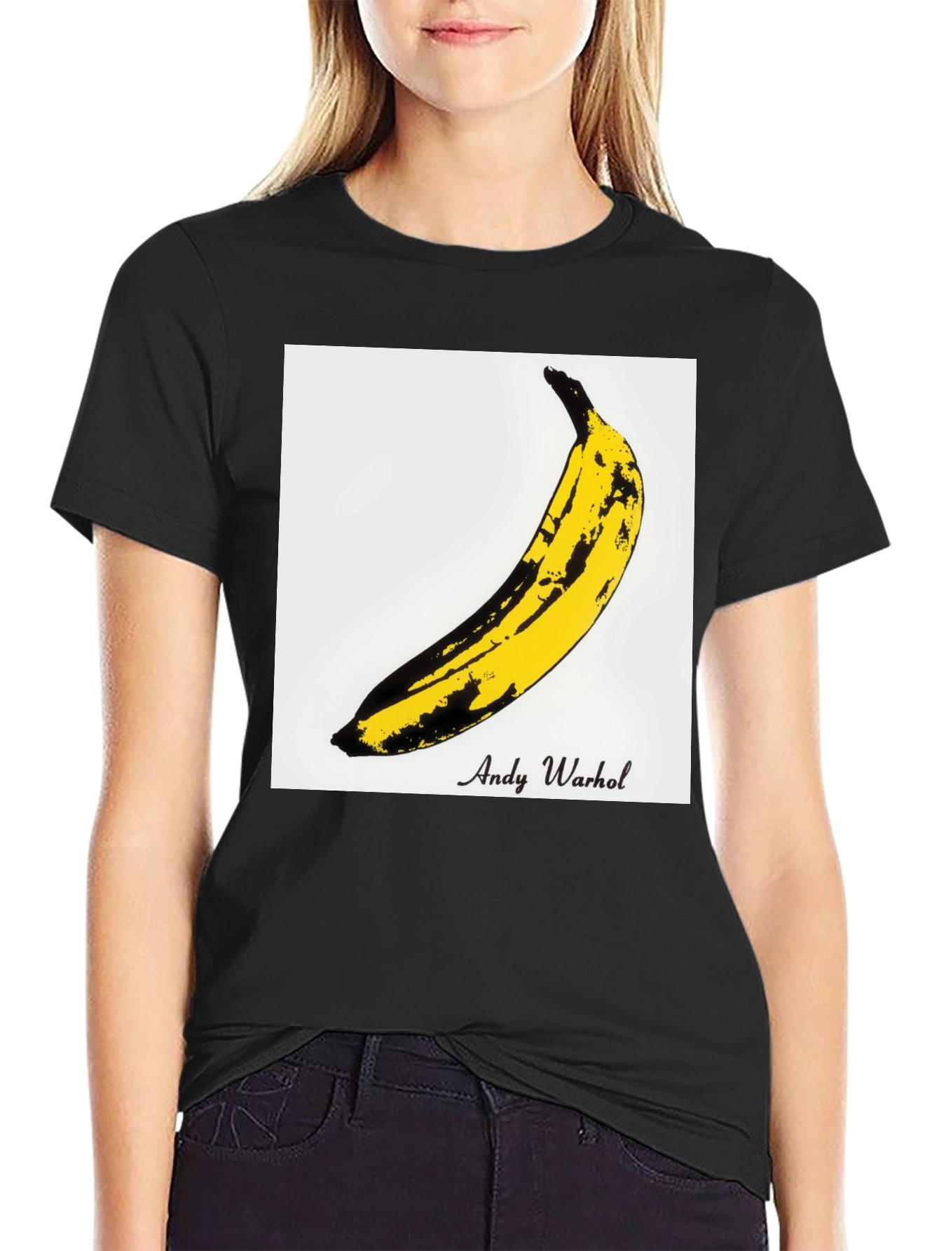 Andy Warhol Banana Graphic Tee - Black