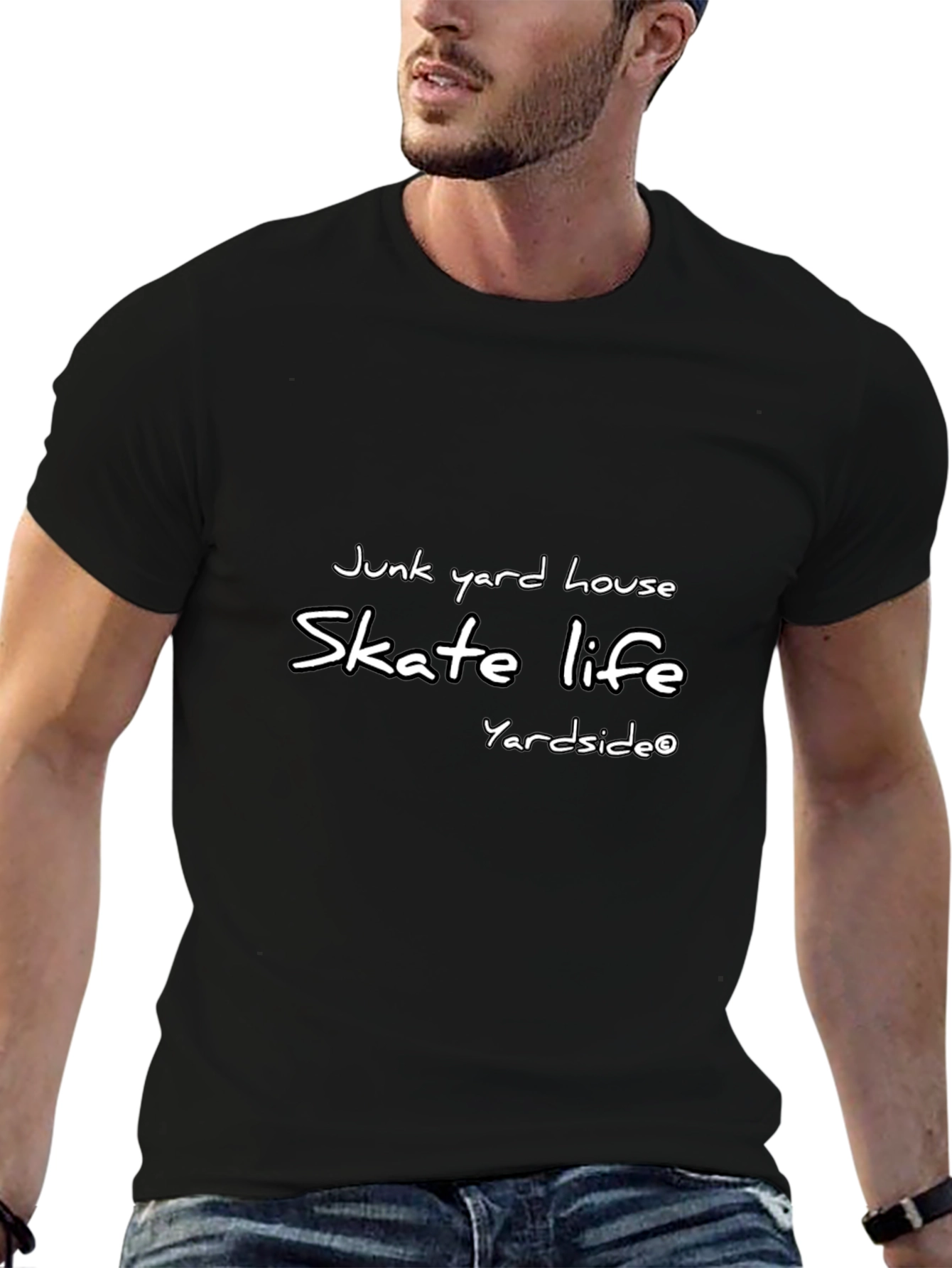 Junk Yard House Skate Life Black Graphic T-Shirt
