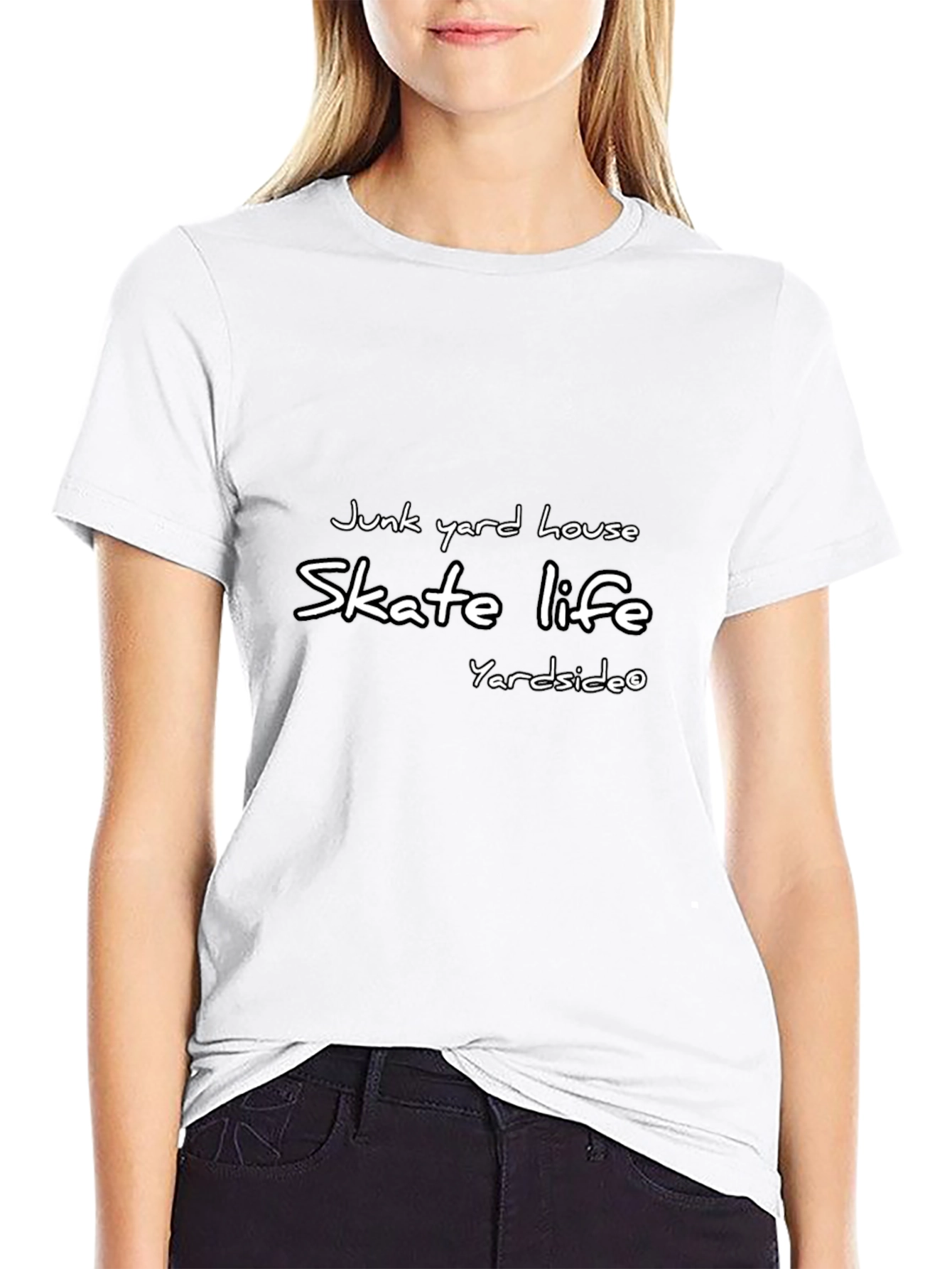 Junk Yard House Skate Life Black Graphic T-Shirt