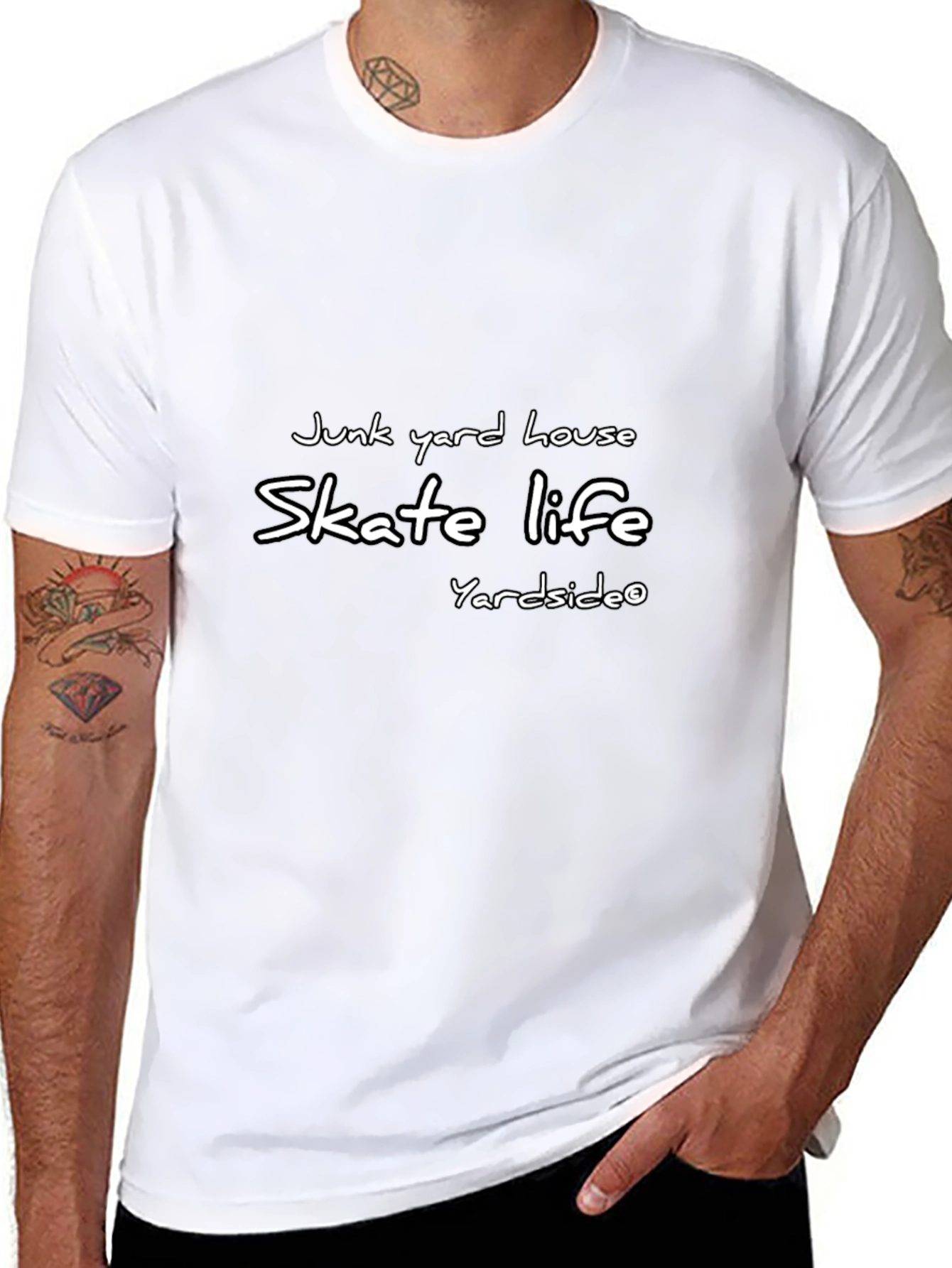 Junk Yard House Skate Life Black Graphic T-Shirt