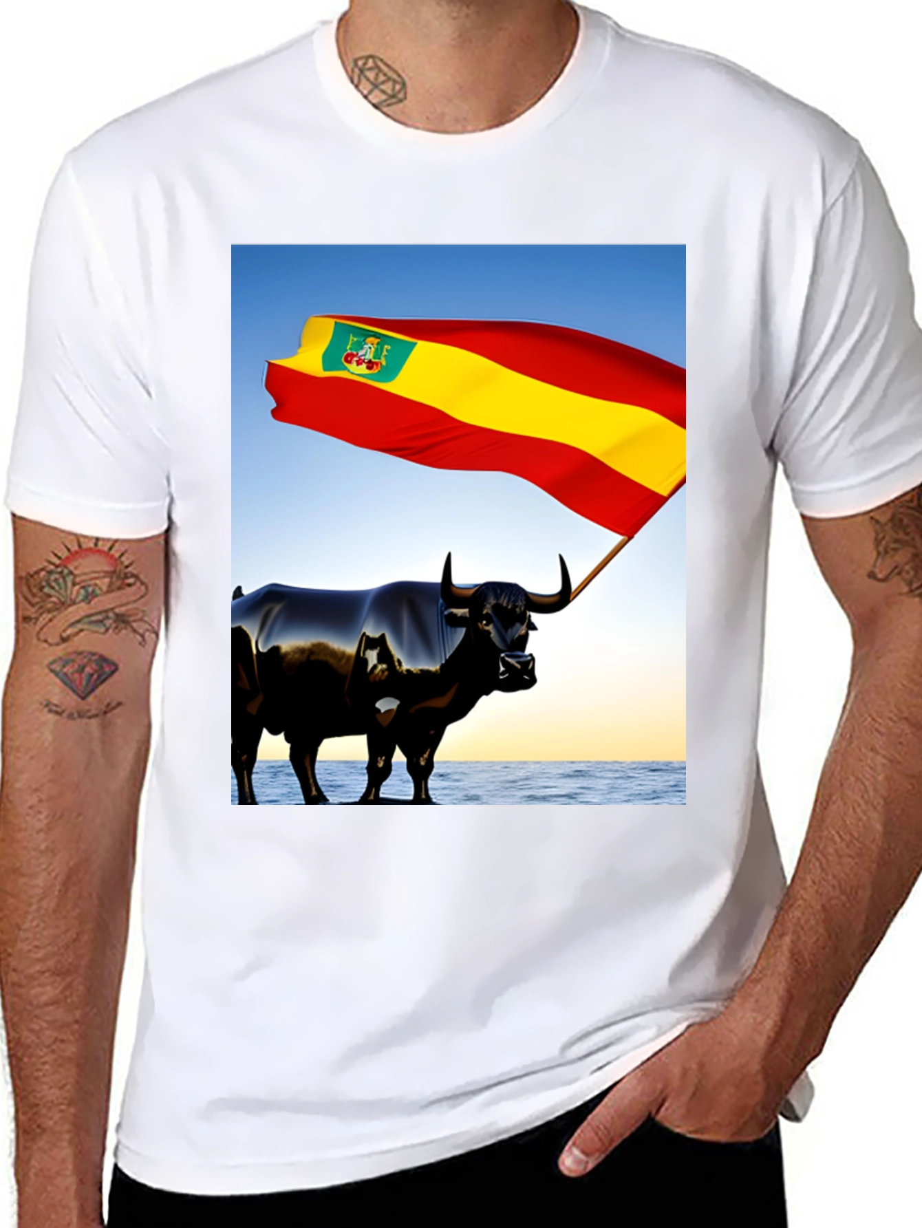 Spanish Bull Flag Graphic Tee