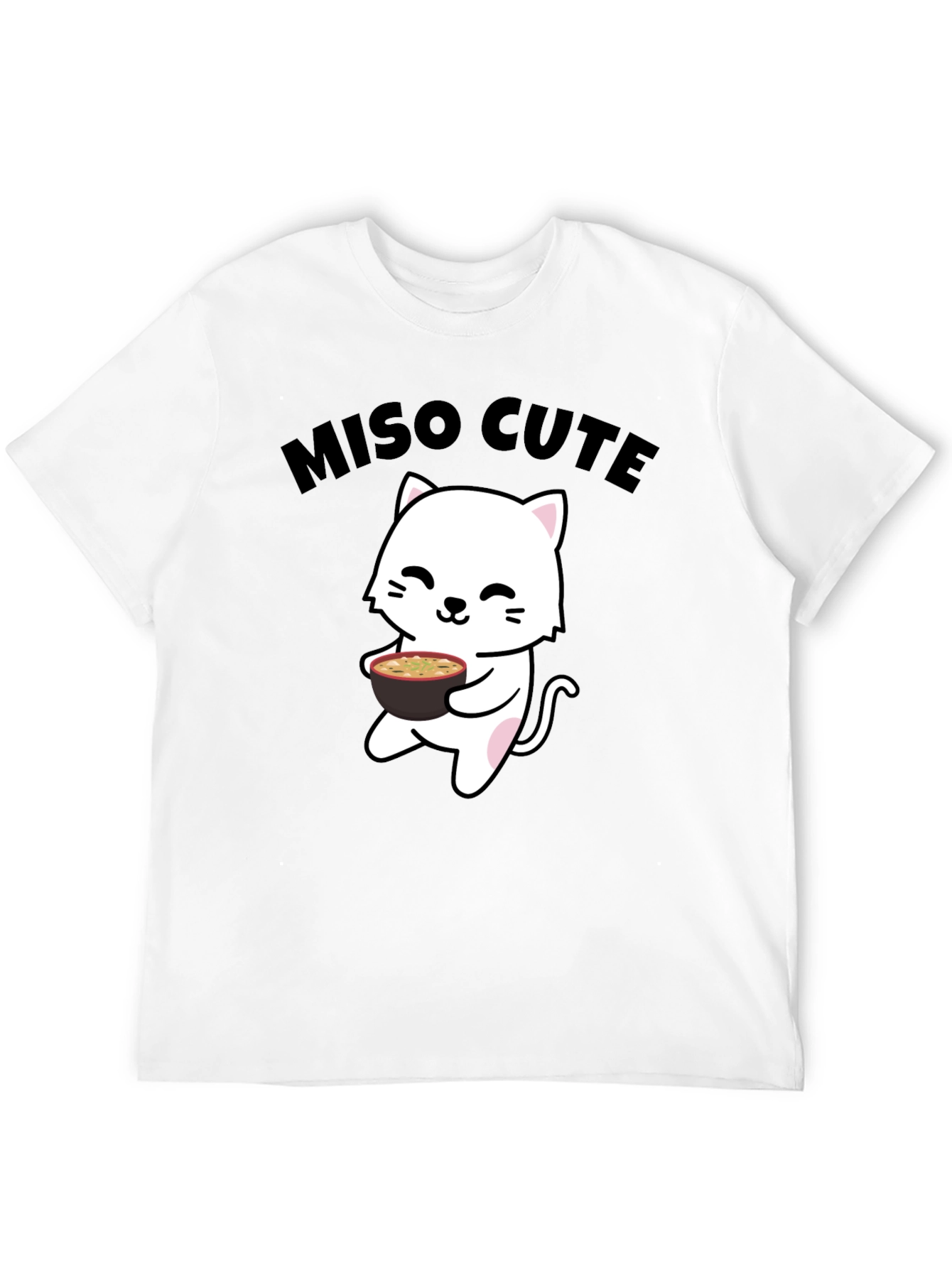 Miso Cute Cat T-Shirt - Kawaii Anime Style