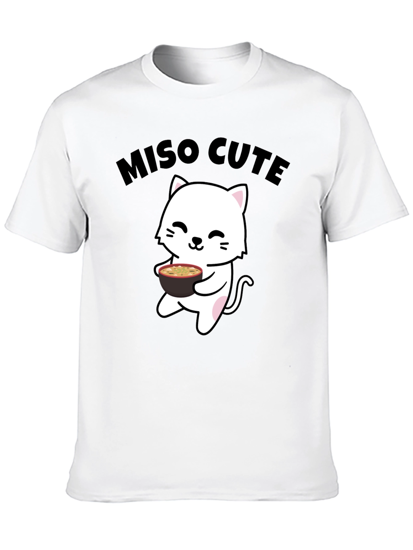 Miso Cute Cat T-Shirt - Kawaii Anime Style