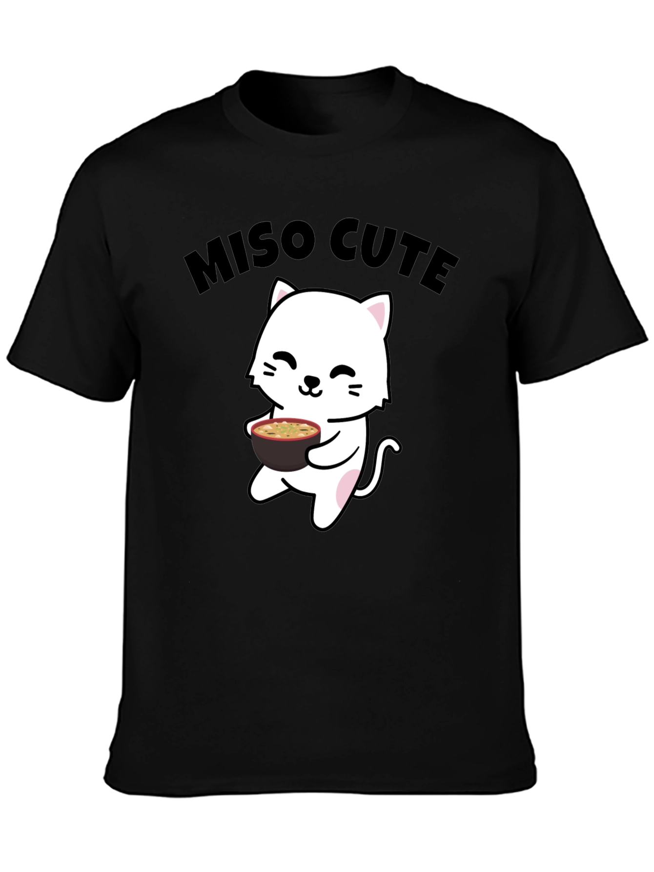 Miso Cute Cat T-Shirt - Kawaii Anime Style