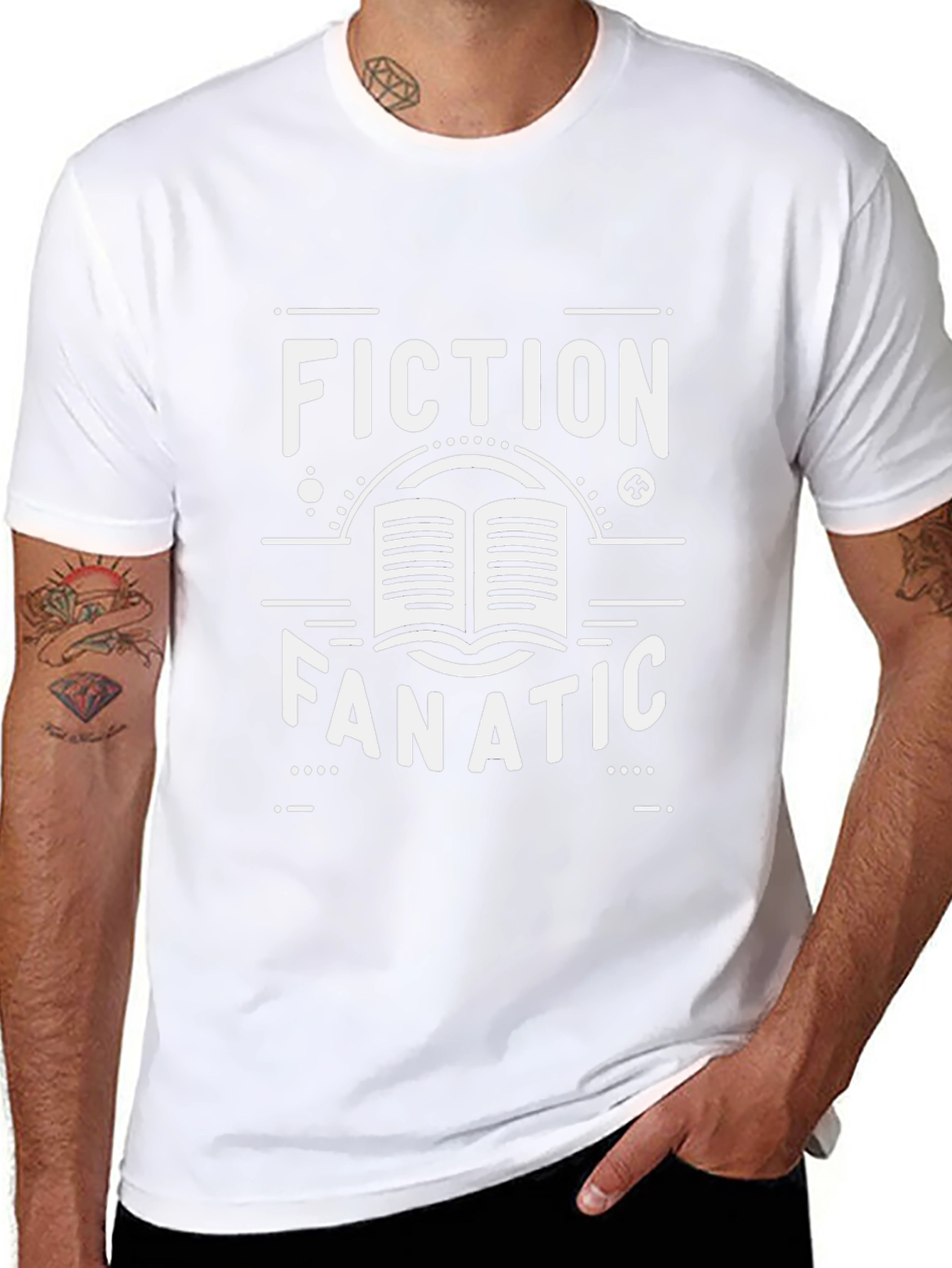 Fiction Fanatic Black T-Shirt - Book Lover Tee