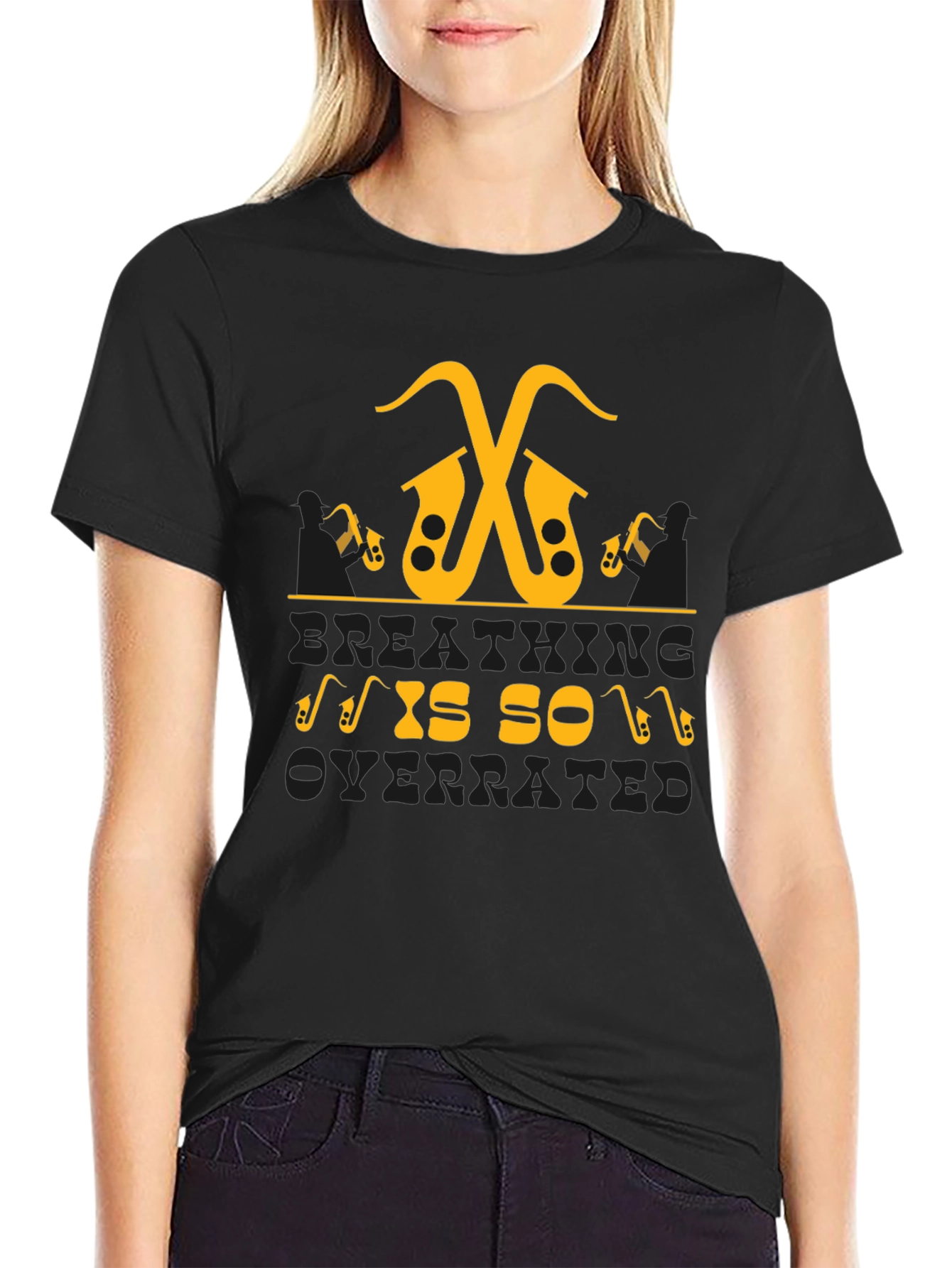 Saxophone Music Lover T-Shirt - Breathing is so Overrated