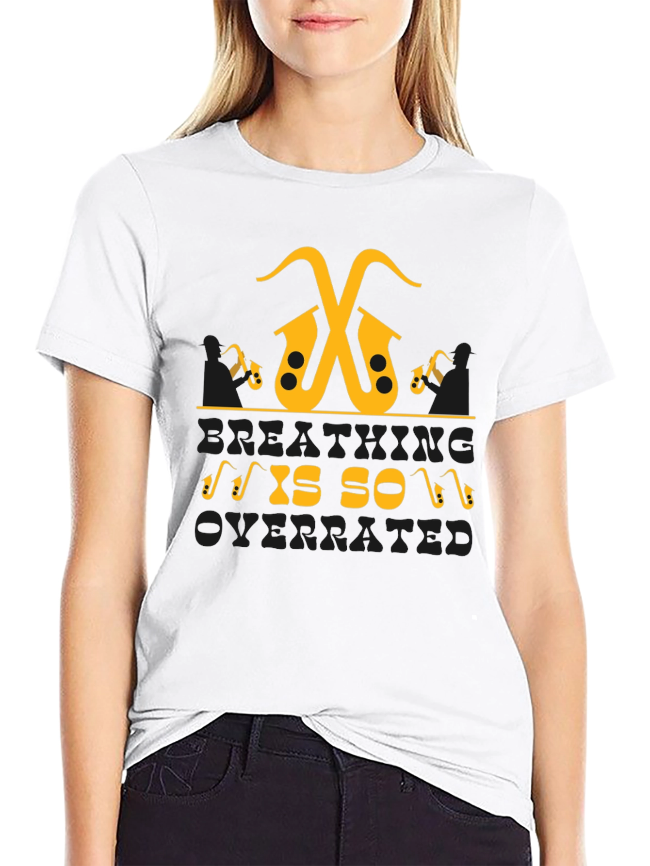 Saxophone Music Lover T-Shirt - Breathing is so Overrated