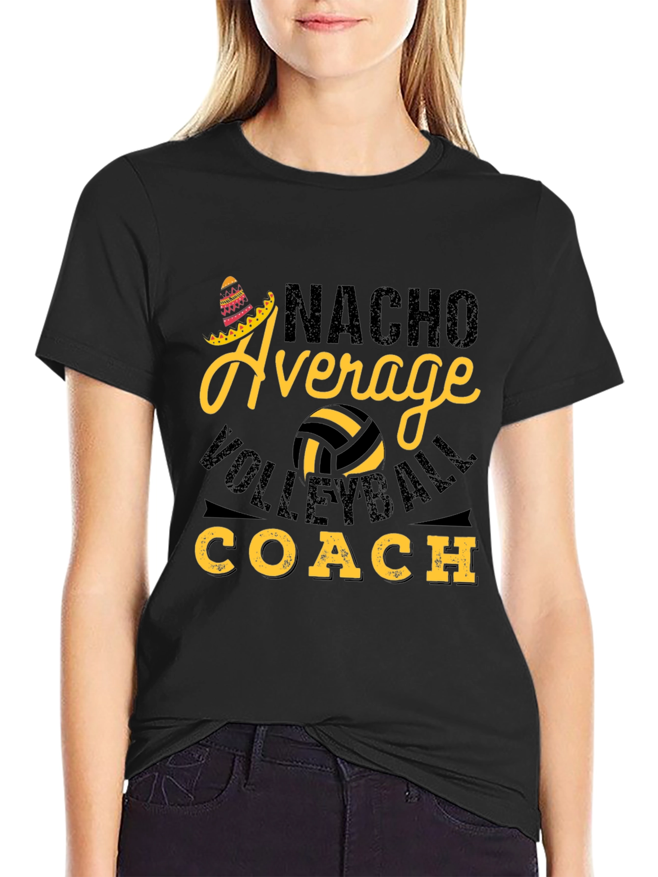 Nacho Average Volleyball Coach T-Shirt