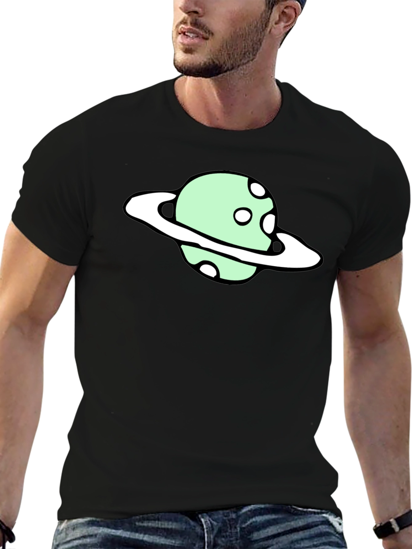 Planet Graphic Tee - Mens Black T-Shirt
