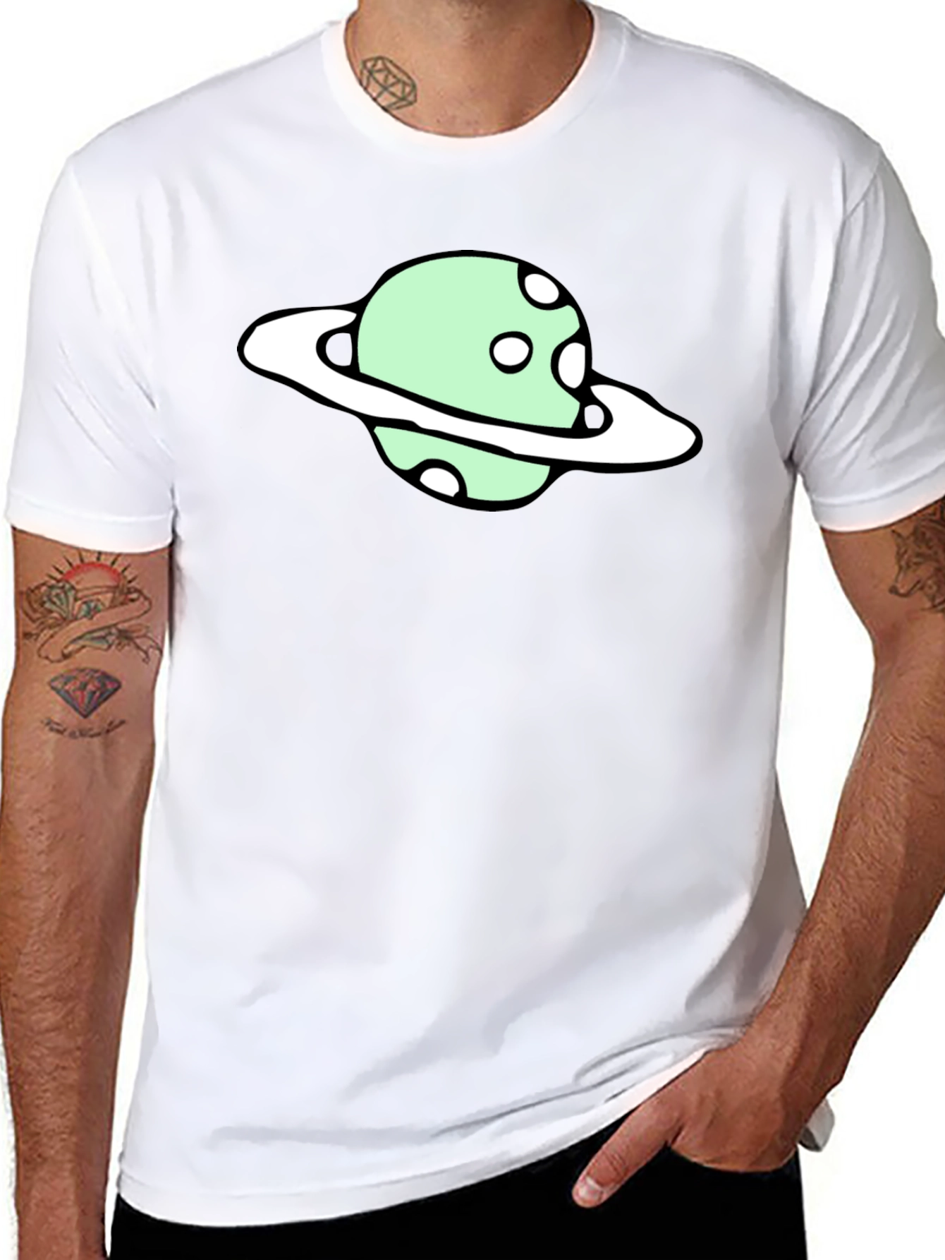 Planet Graphic Tee - Mens Black T-Shirt