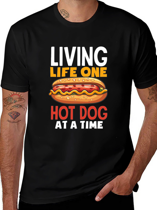 Living Life One Hot Dog at a Time T-Shirt