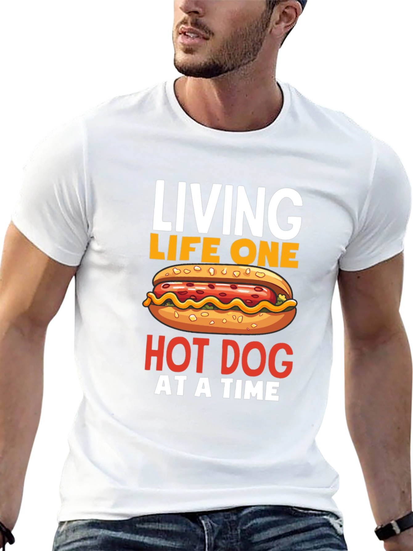 Living Life One Hot Dog at a Time T-Shirt