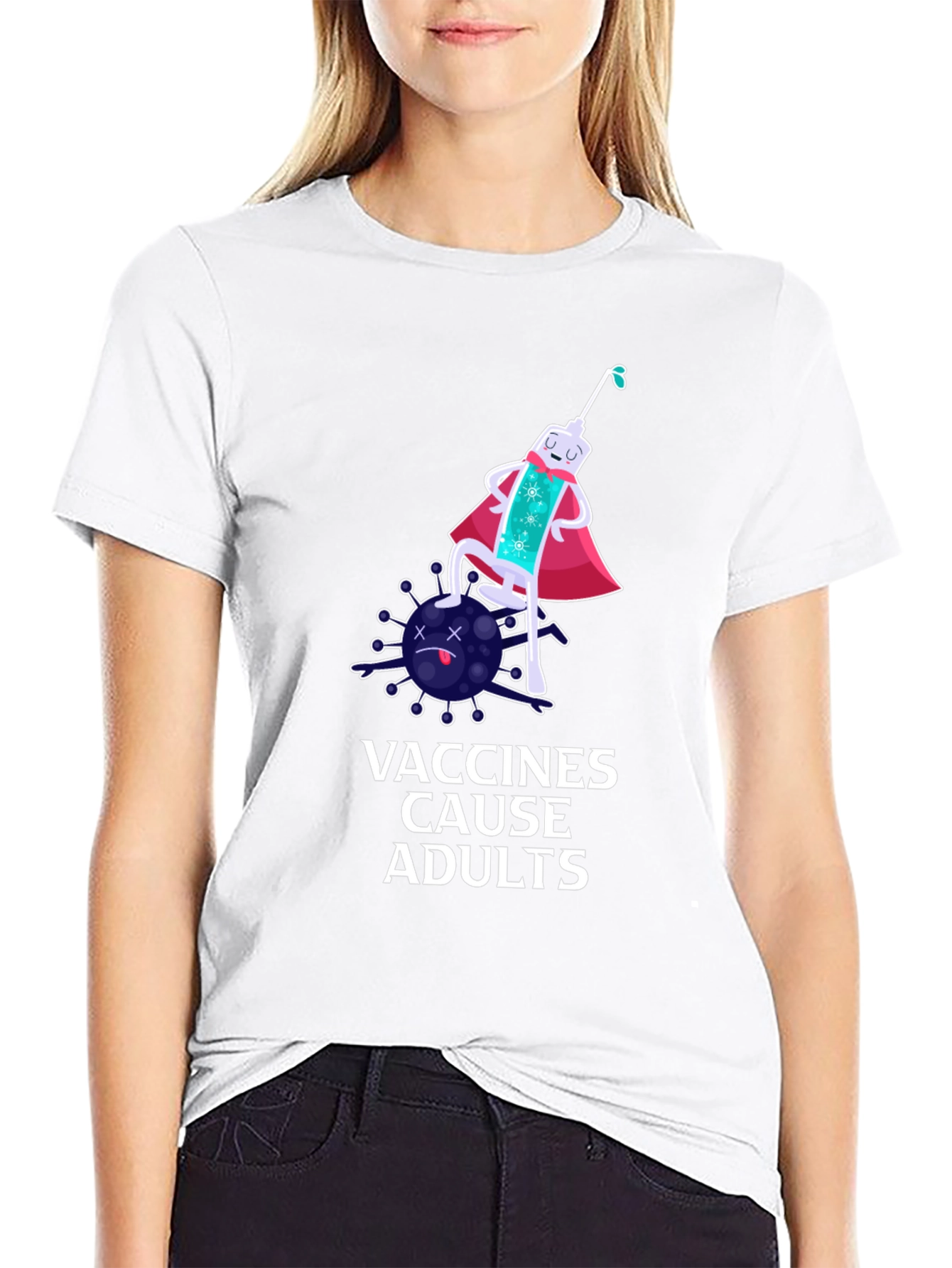 Vaccines Cause Adults T-Shirt Funny Design