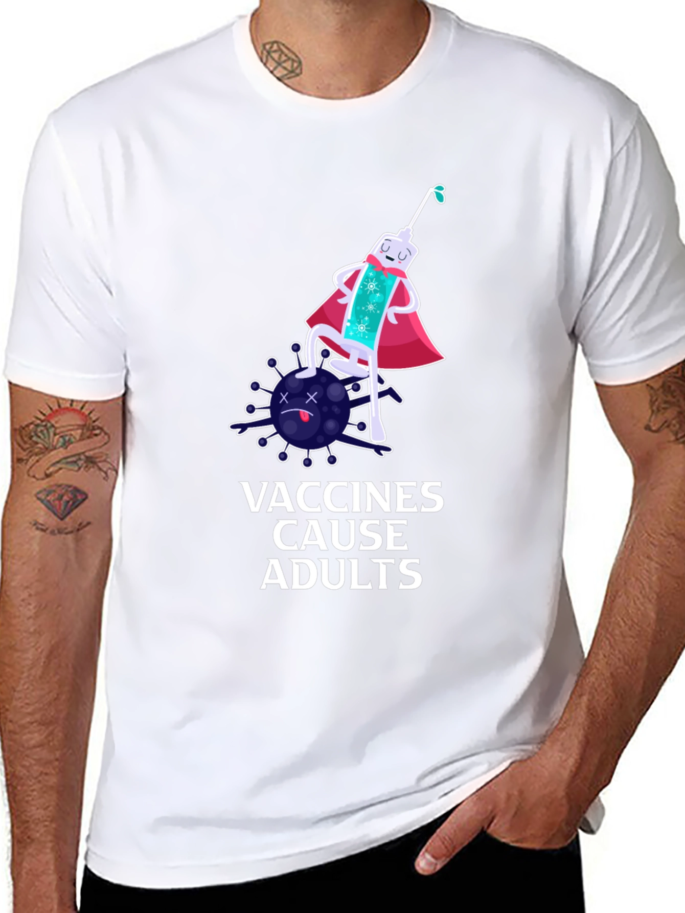 Vaccines Cause Adults T-Shirt Funny Design