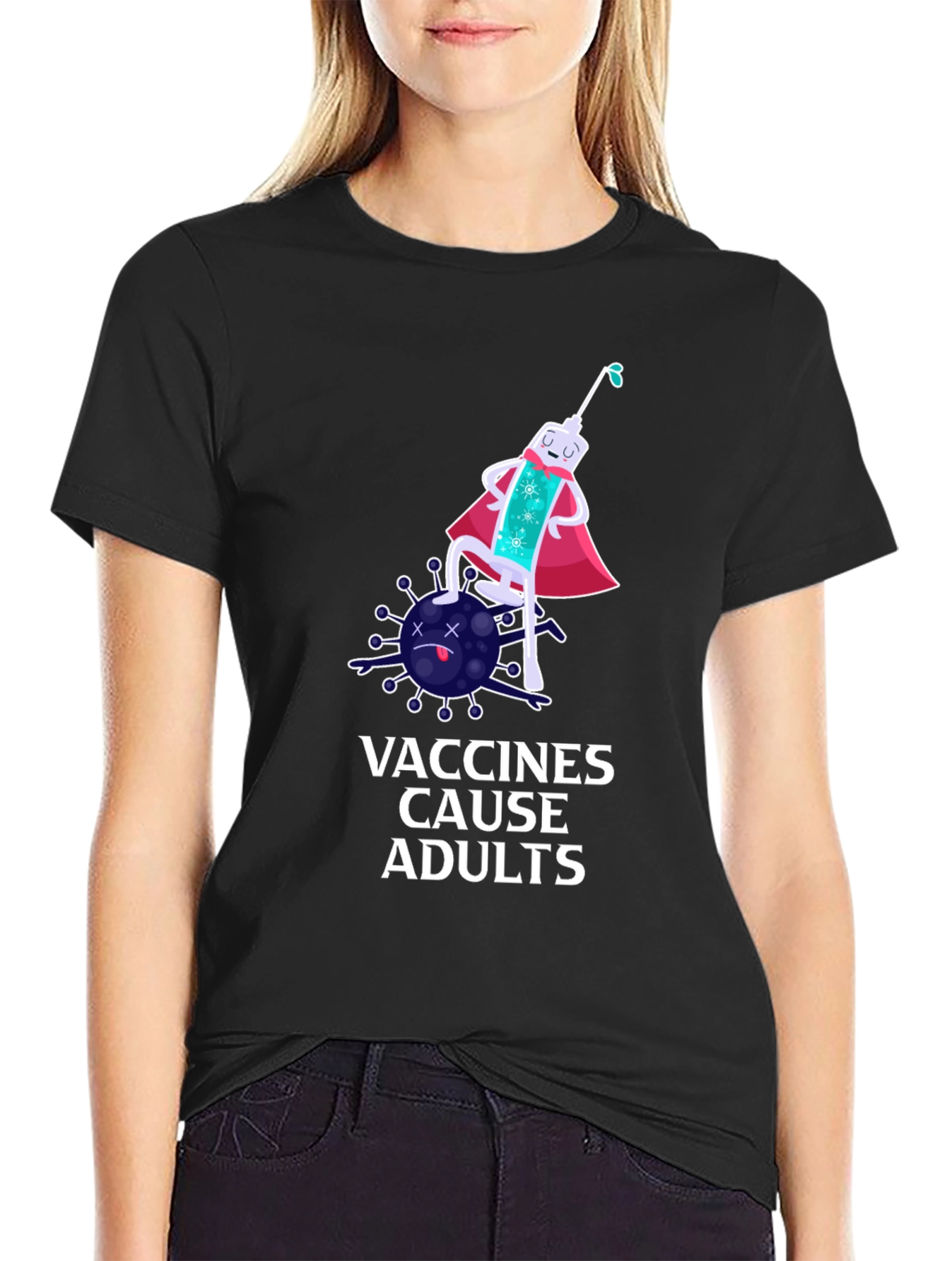 Vaccines Cause Adults T-Shirt Funny Design