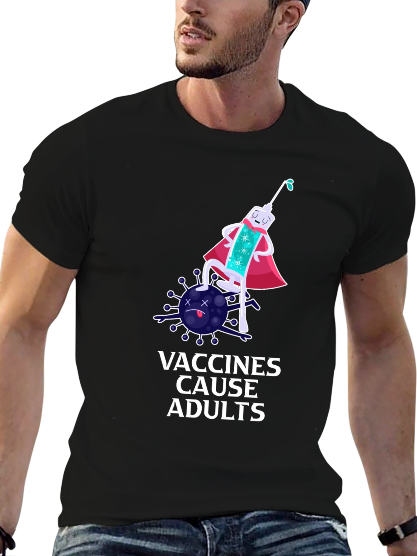 Vaccines Cause Adults T-Shirt Funny Design
