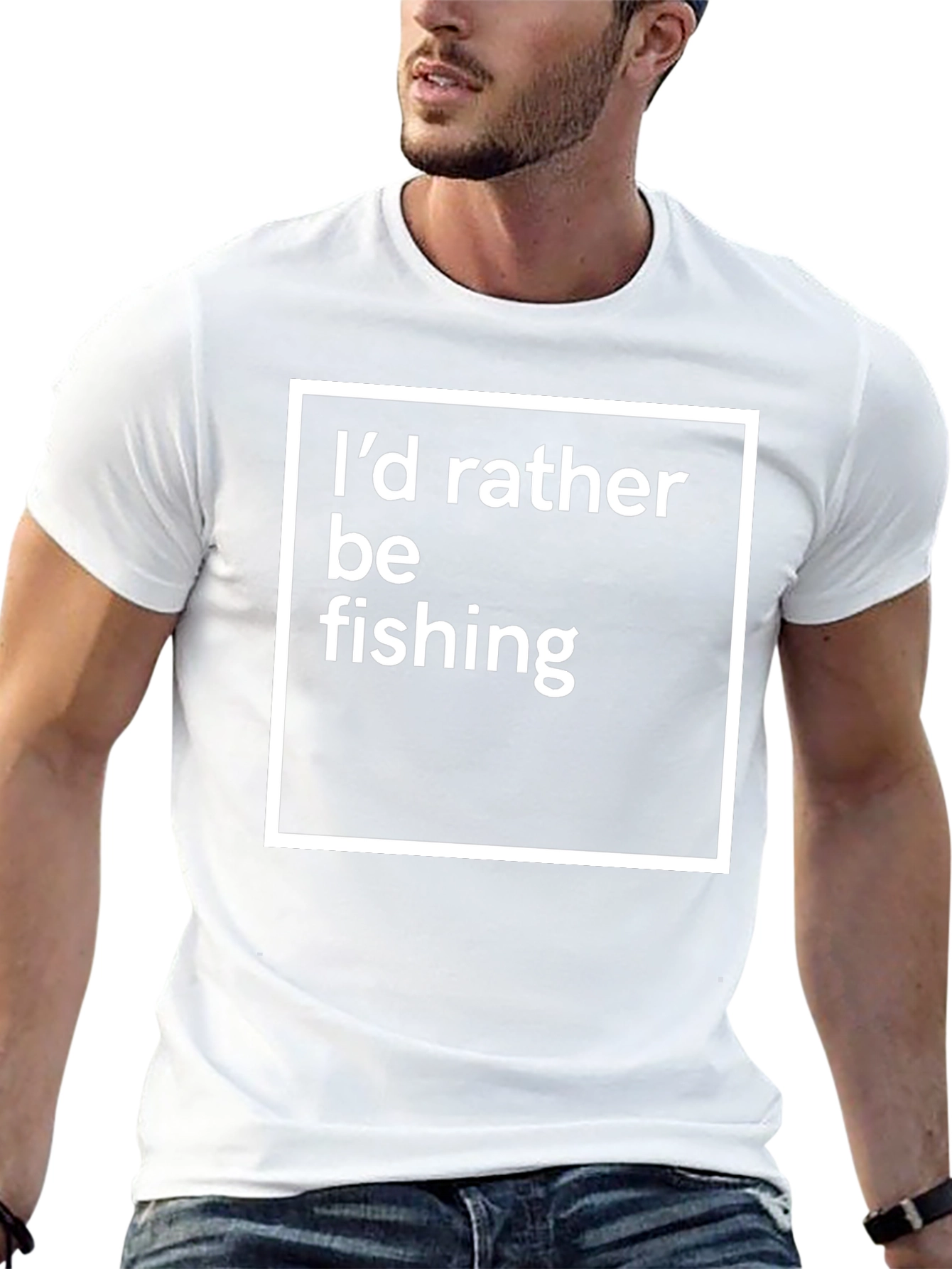 Id Rather Be Fishing Black T-Shirt
