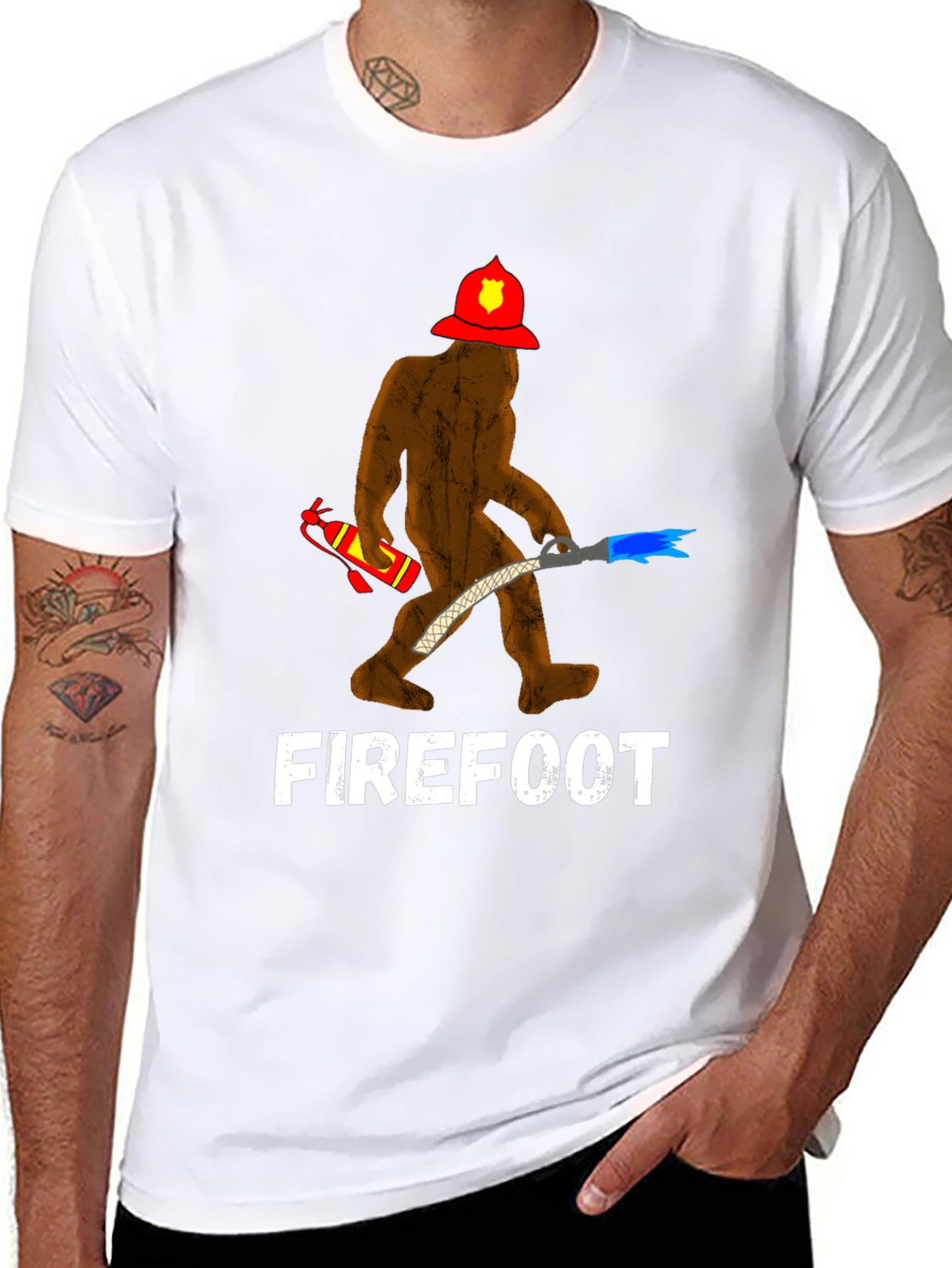 Firefoot Bigfoot Firefighter T-Shirt