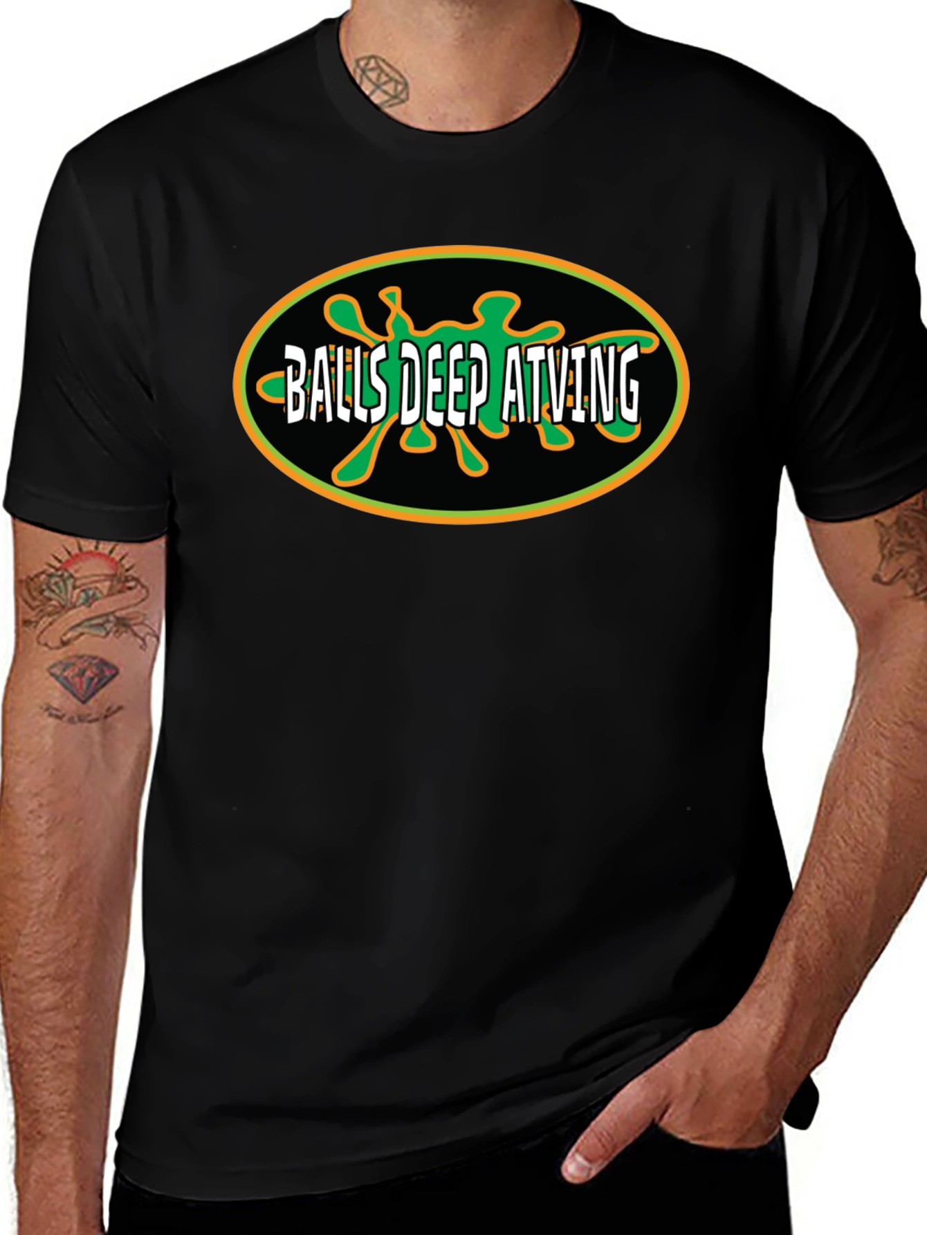 Balls Deep ATving Black T-Shirt