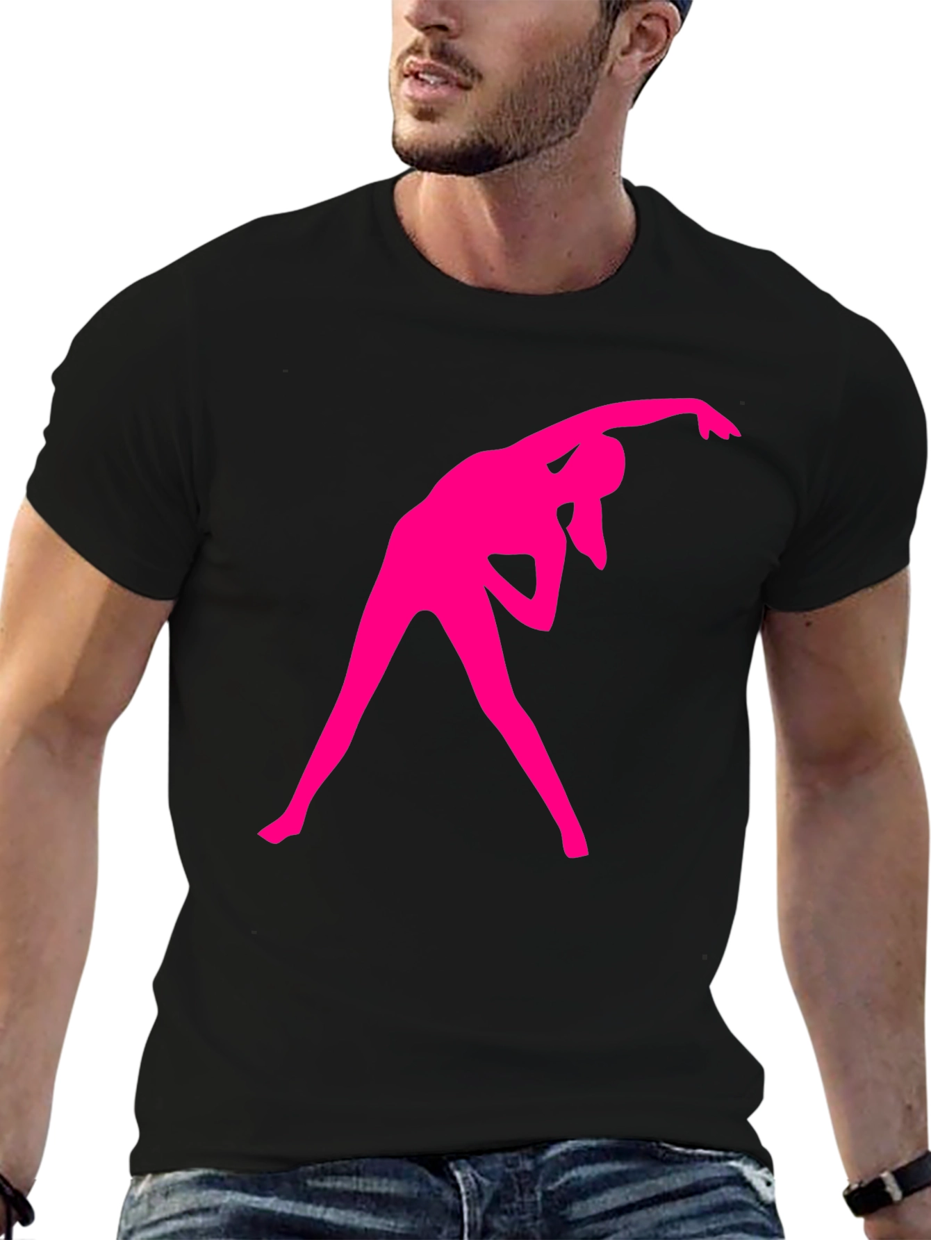 Fitness Graphic Tee - Black Cotton