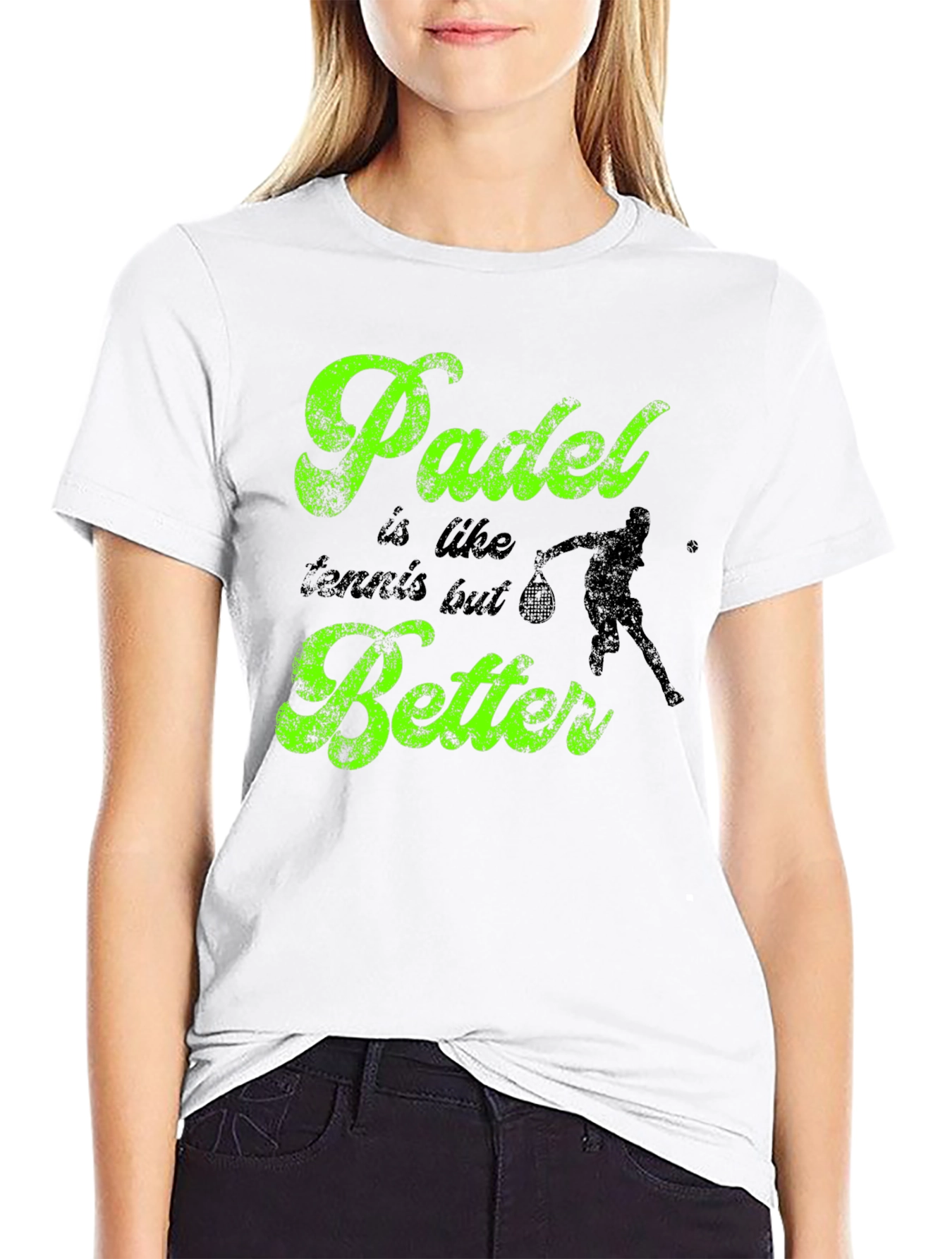 Padle is like tennis but better Black T-shirt
