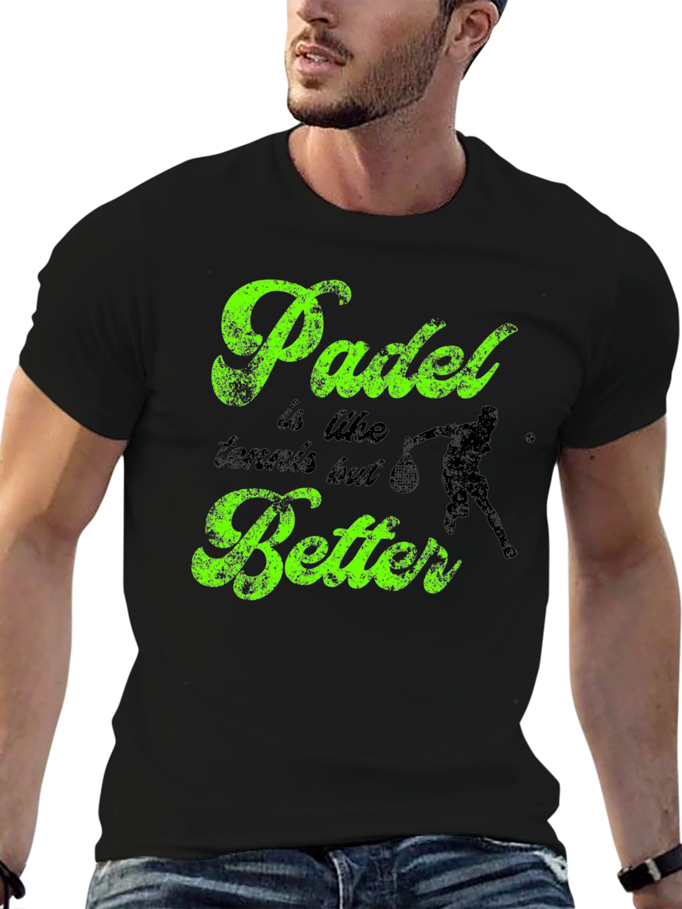 Padle is like tennis but better Black T-shirt