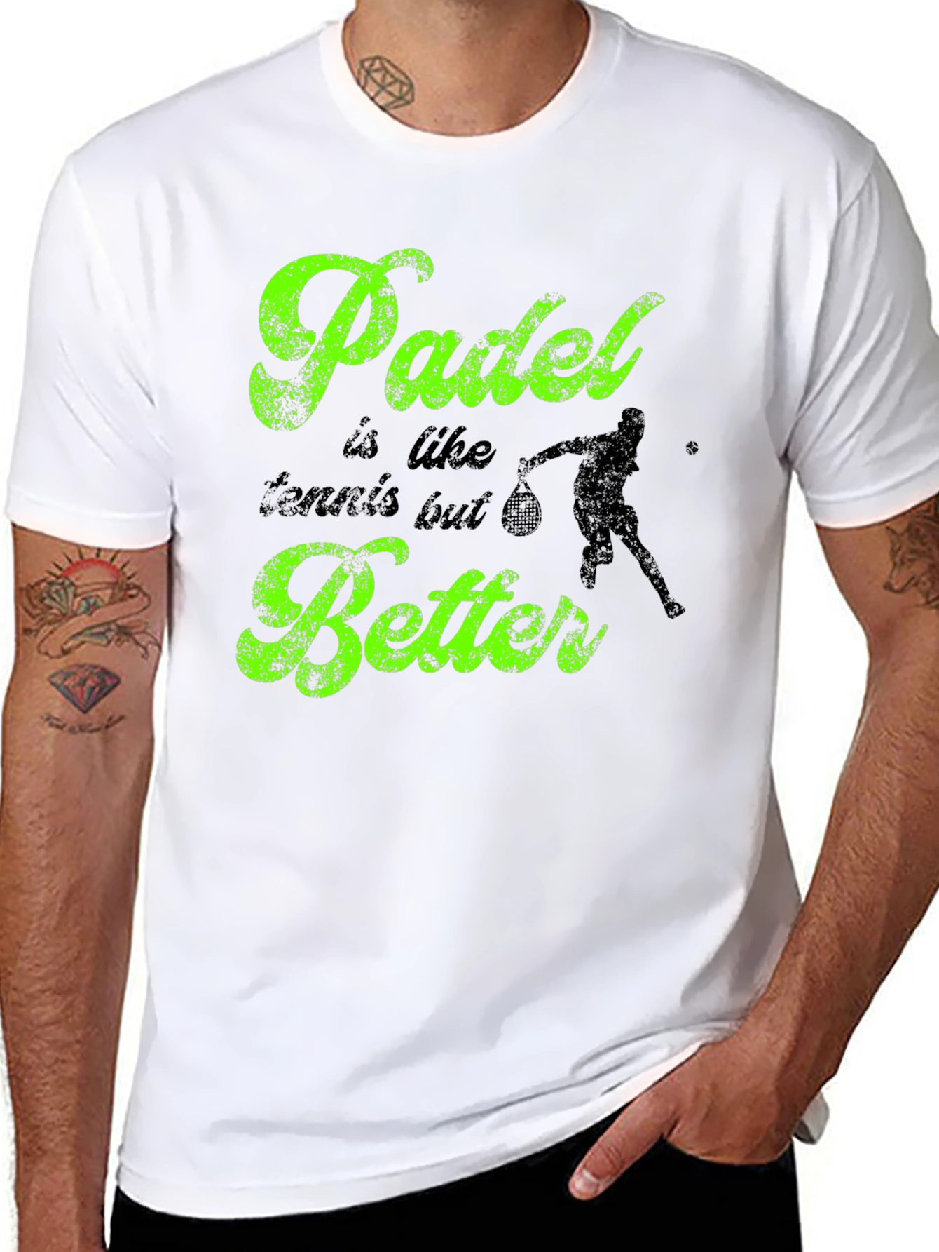 Padle is like tennis but better Black T-shirt
