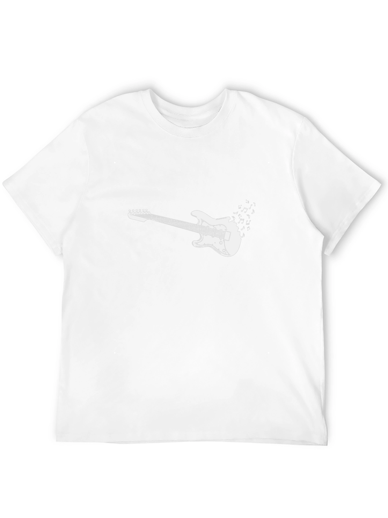 Electric Guitar Graphic Tee - Black Cotton Comfort