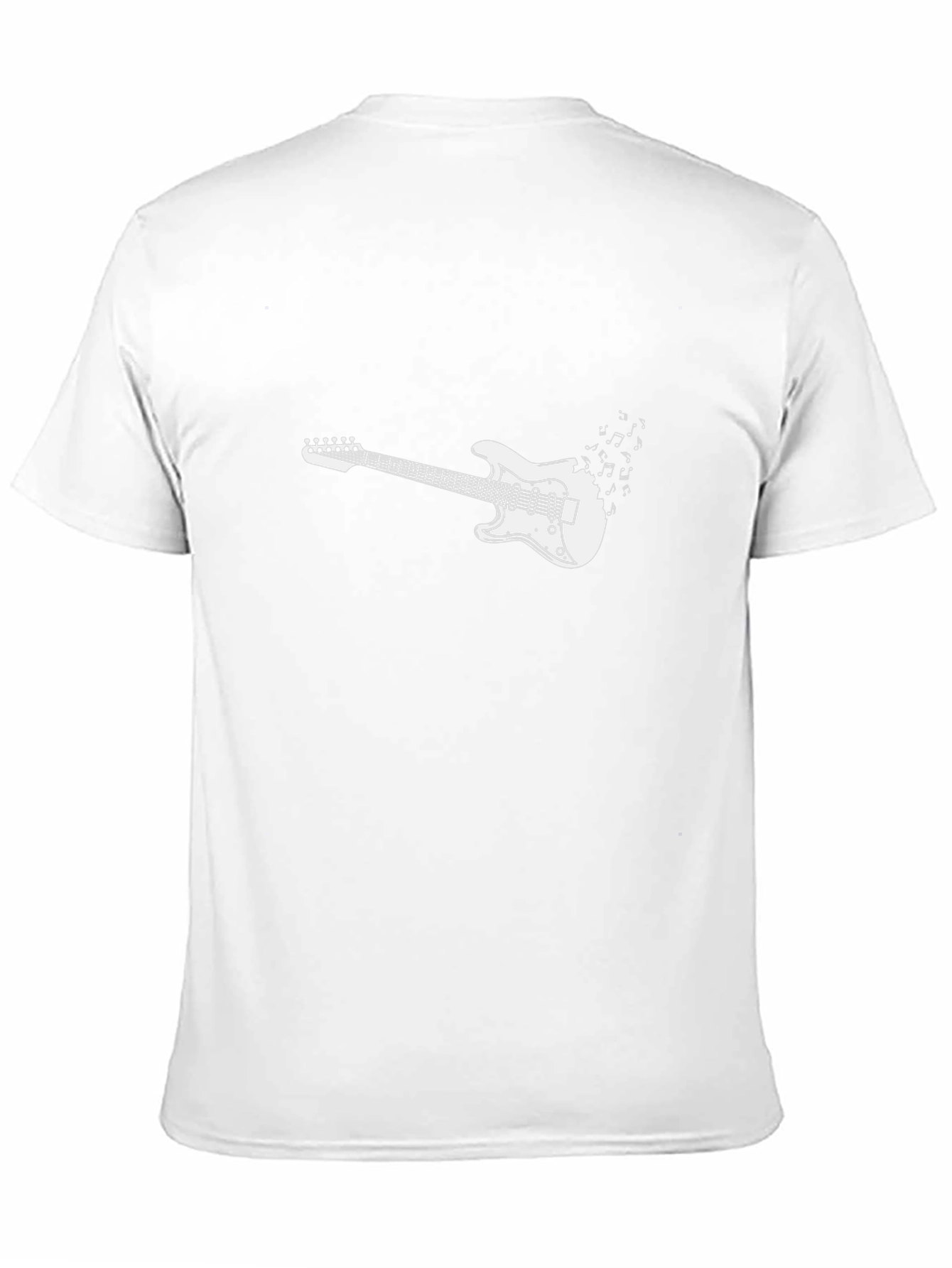 Electric Guitar Graphic Tee - Black Cotton Comfort