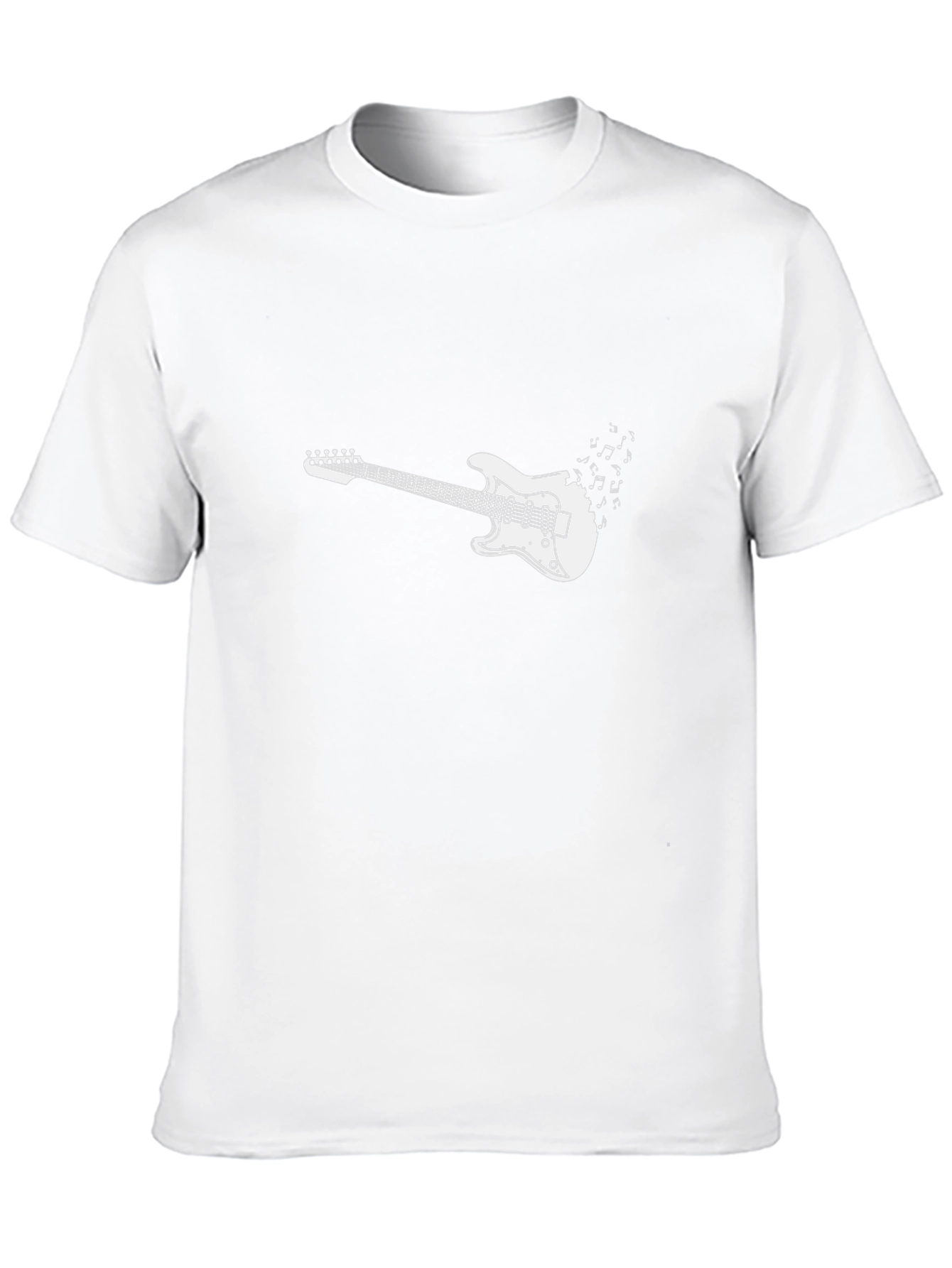 Electric Guitar Graphic Tee - Black Cotton Comfort