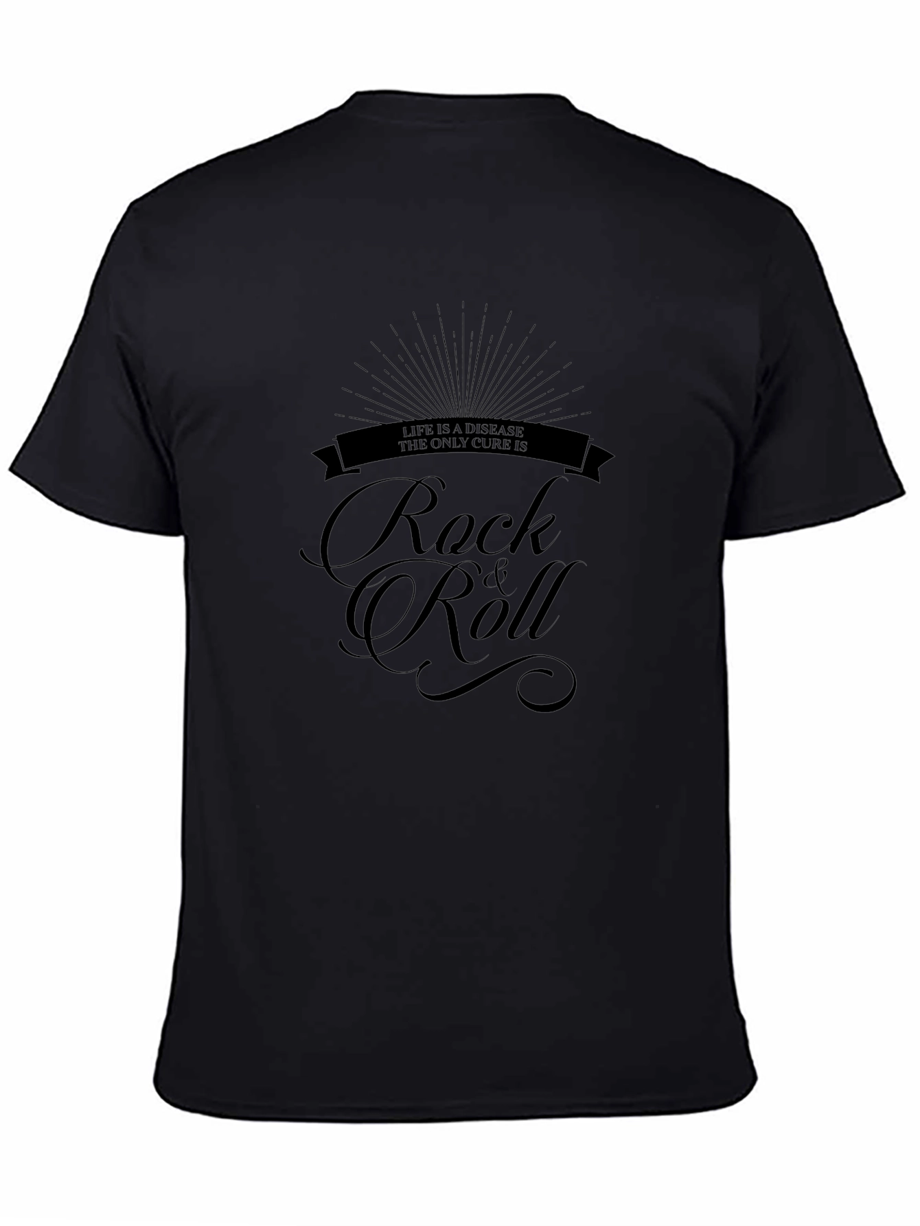 Rock & Roll Cure Black Graphic Tee
