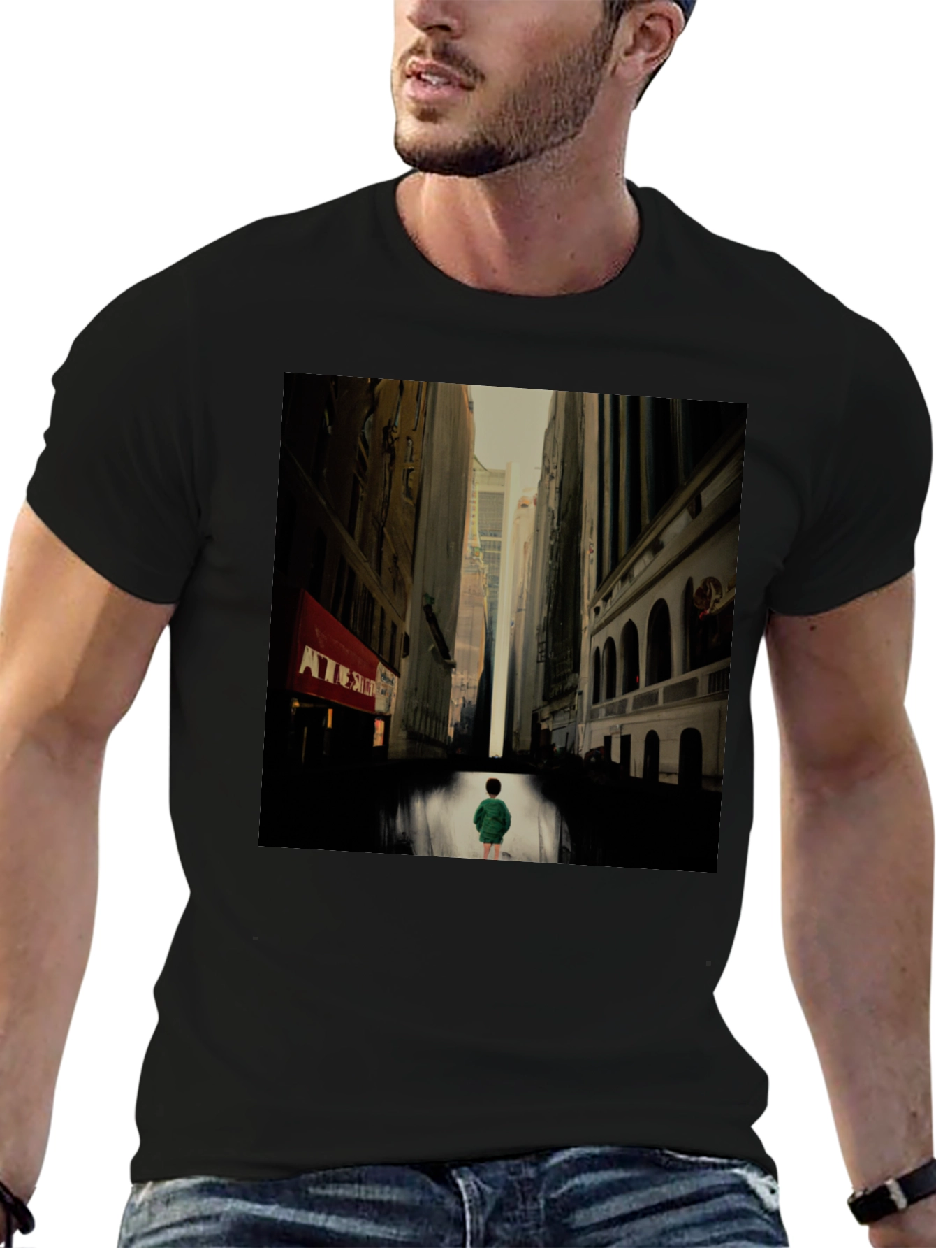 Urban Serenity Black T-Shirt