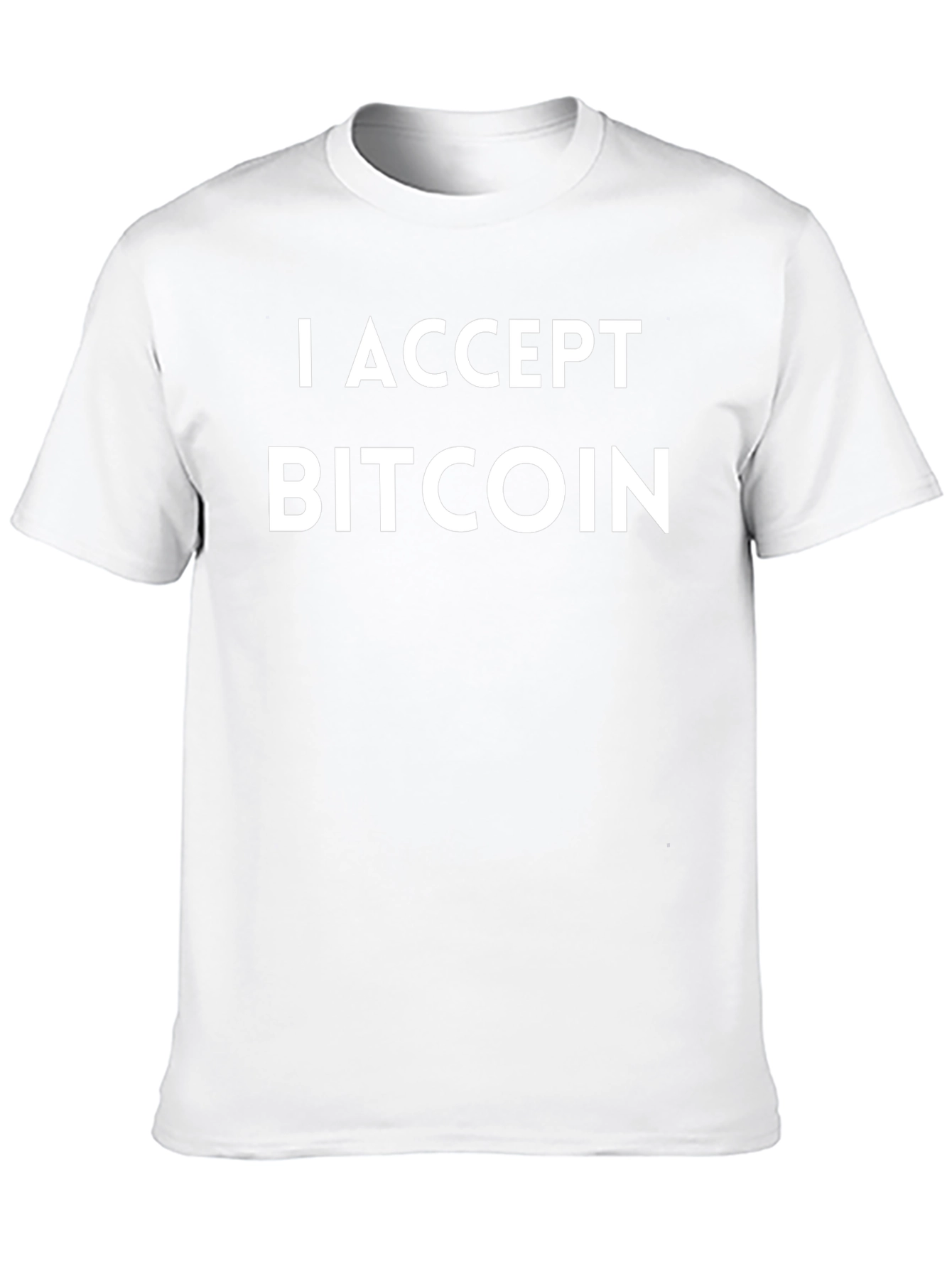 I Accept Bitcoin Black T-Shirt