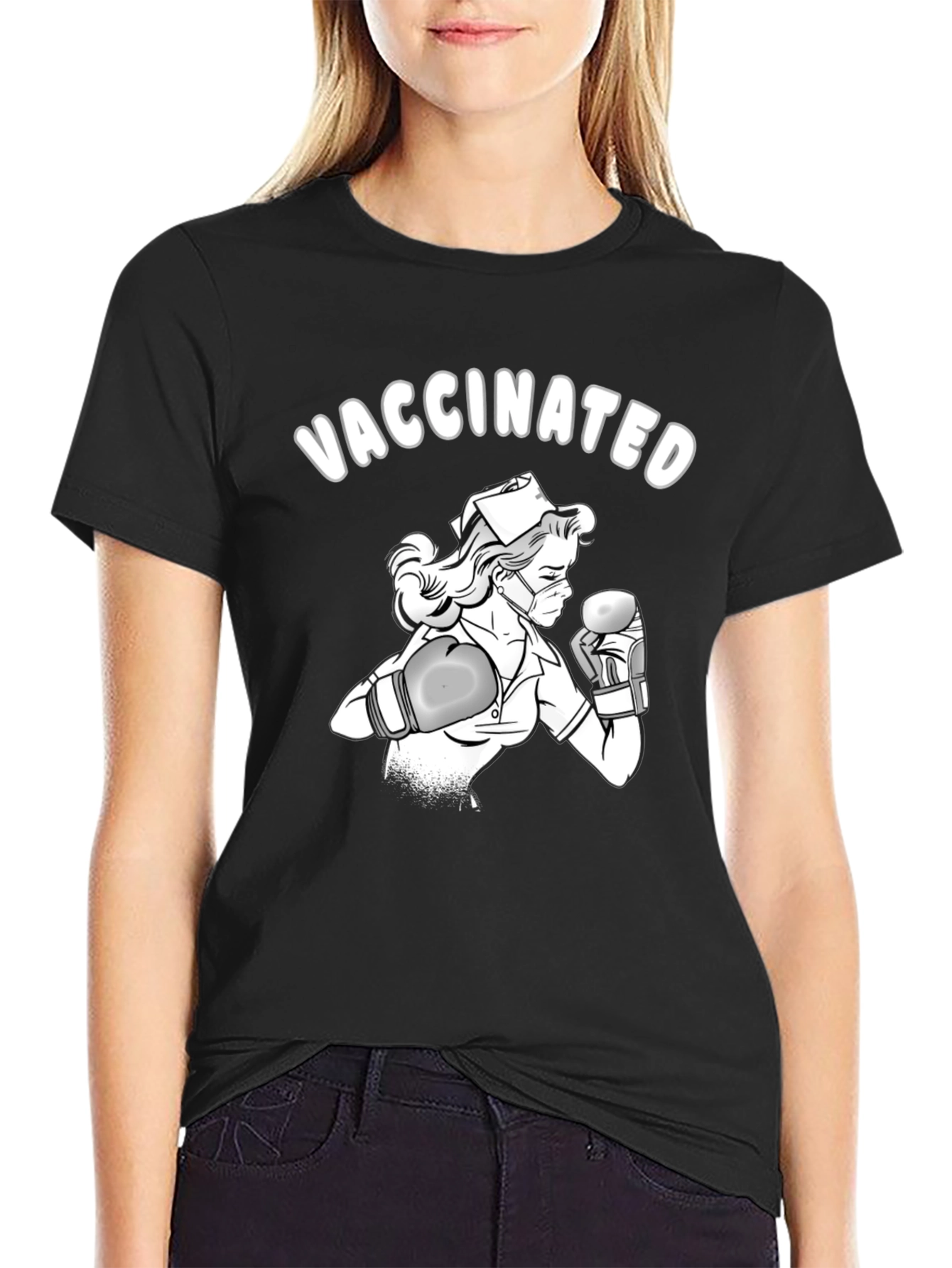 Vaccinated Nurse Boxing T-Shirt
