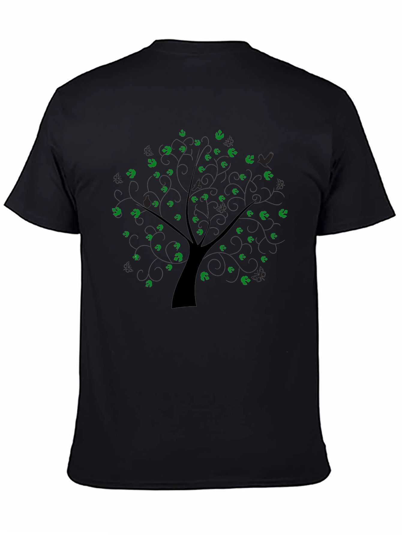 Nature Tree Graphic Tee - Mens Black T-Shirt