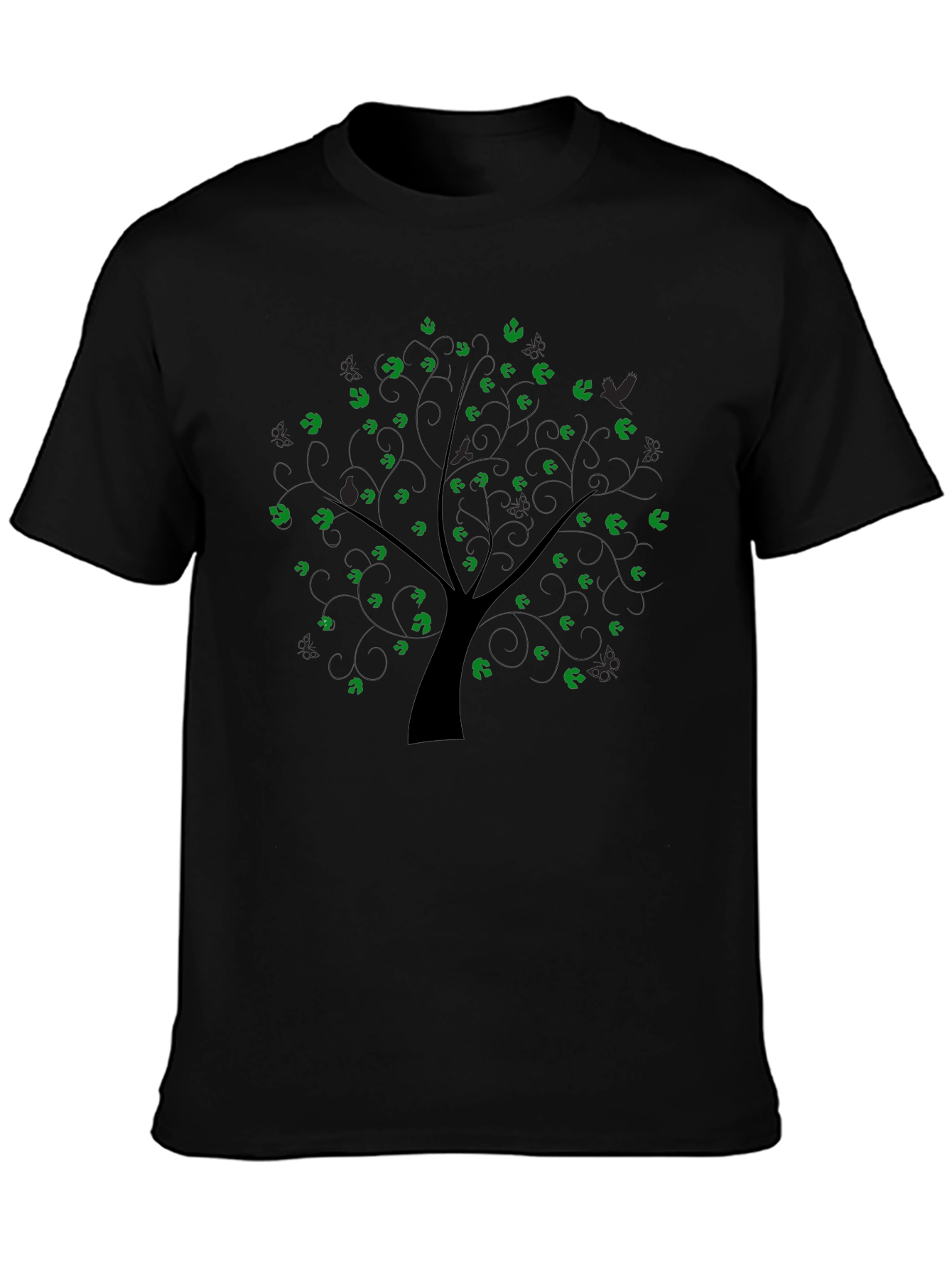 Nature Tree Graphic Tee - Mens Black T-Shirt