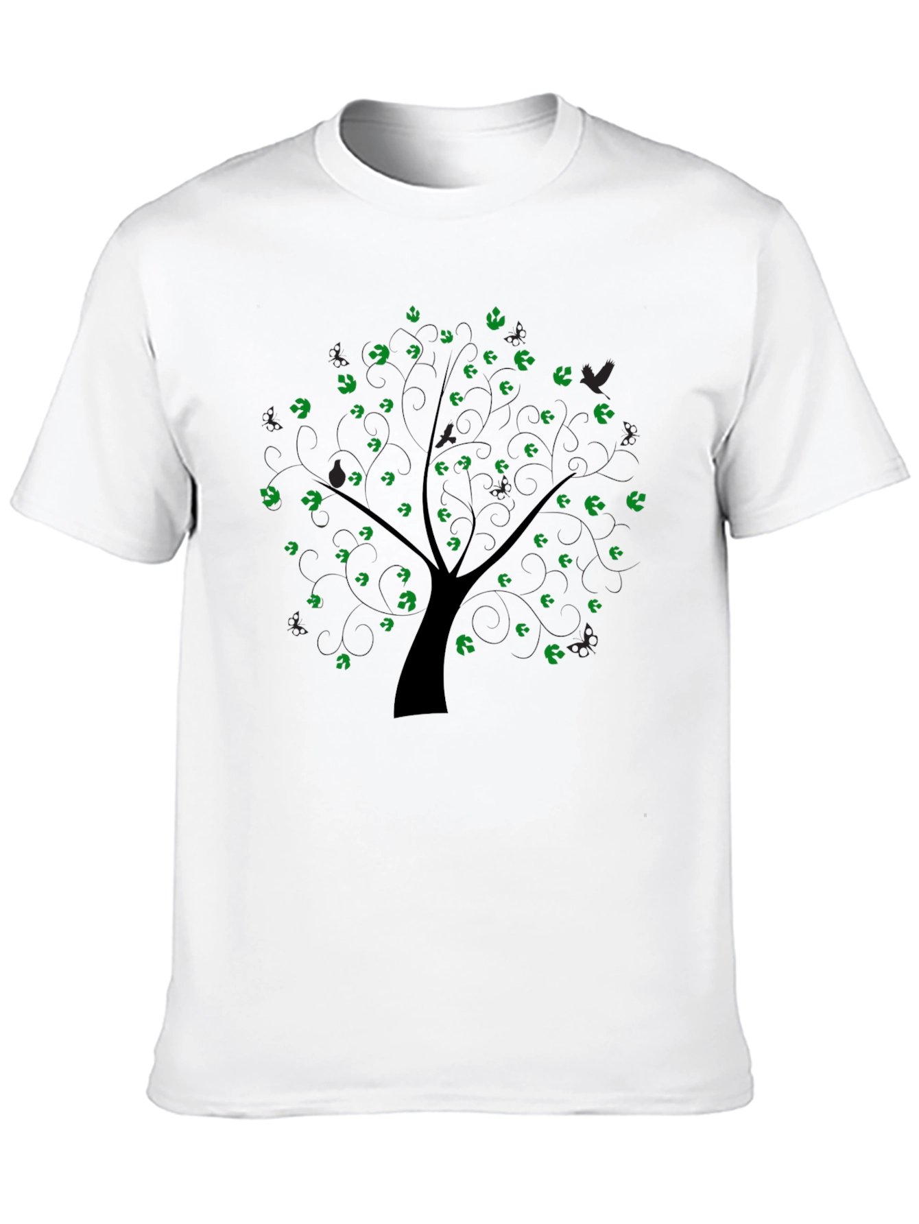 Nature Tree Graphic Tee - Mens Black T-Shirt
