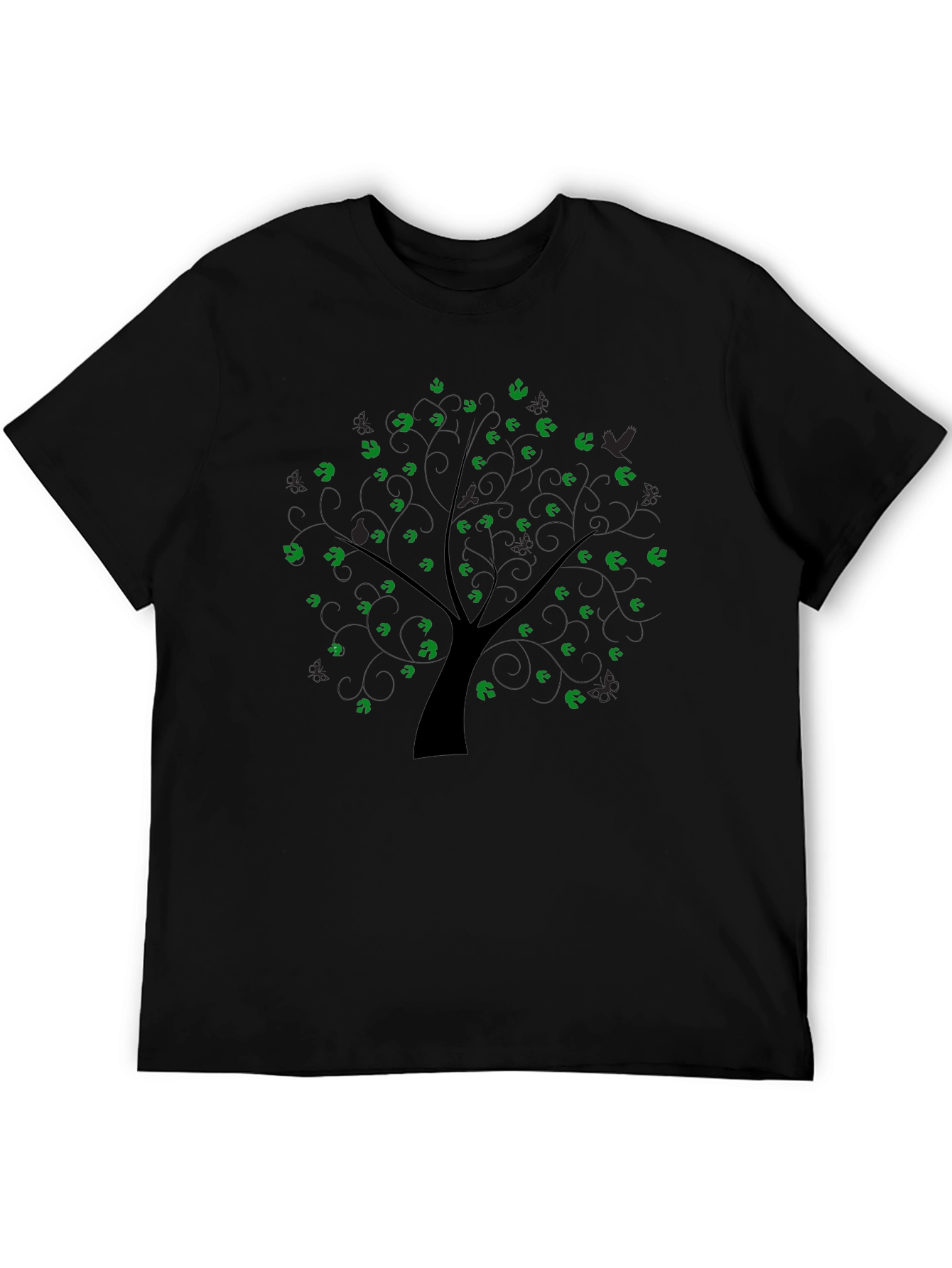 Nature Tree Graphic Tee - Mens Black T-Shirt