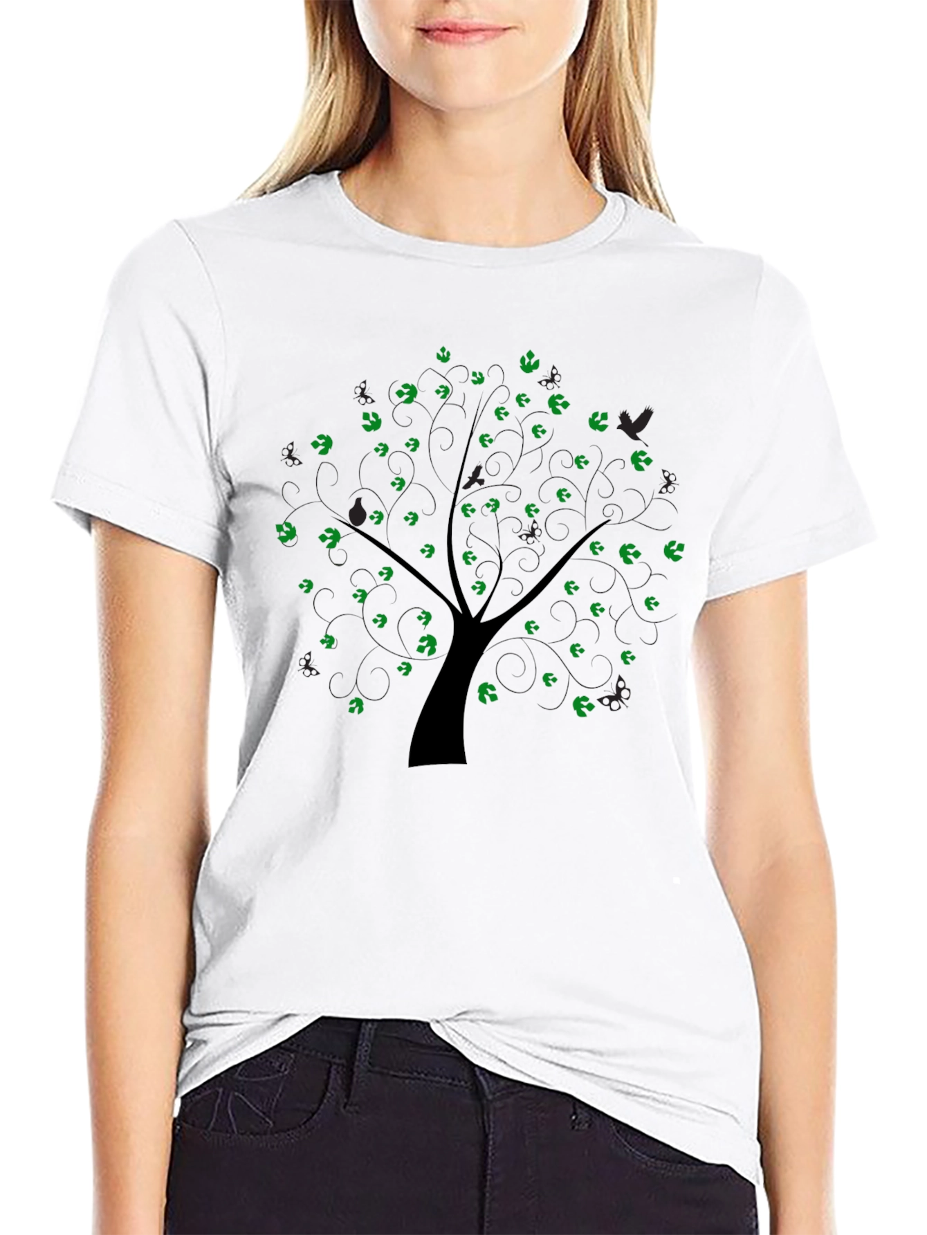 Nature Tree Graphic Tee - Mens Black T-Shirt